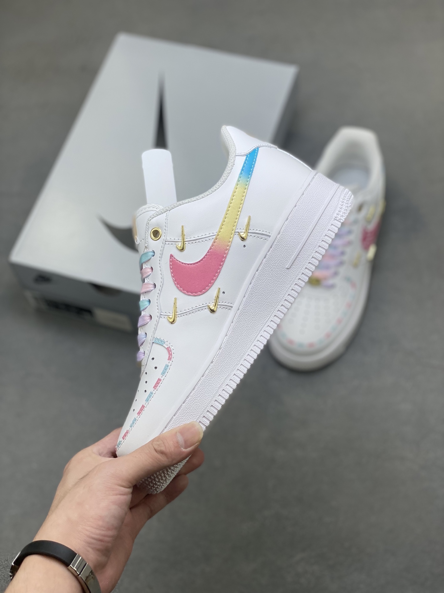 Nike Air Force 1 '07 Low White Multi-Color Custom Sneakers 4 i1757779531453 8717 0 2