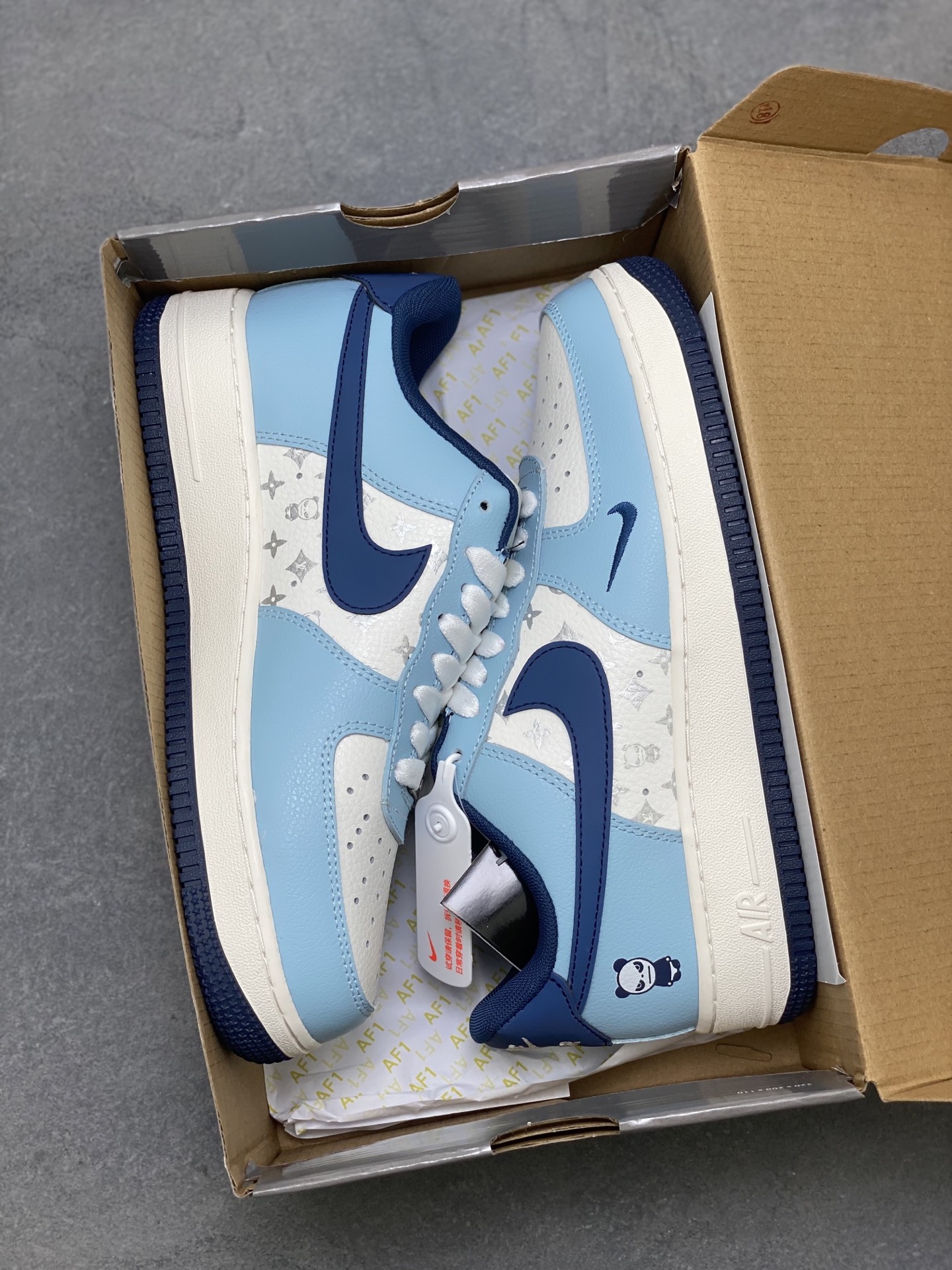 Nike Air Force 1 '07 Low Blue Panda Custom Casual Sneakers 10 i1757866028636 5659 0 8