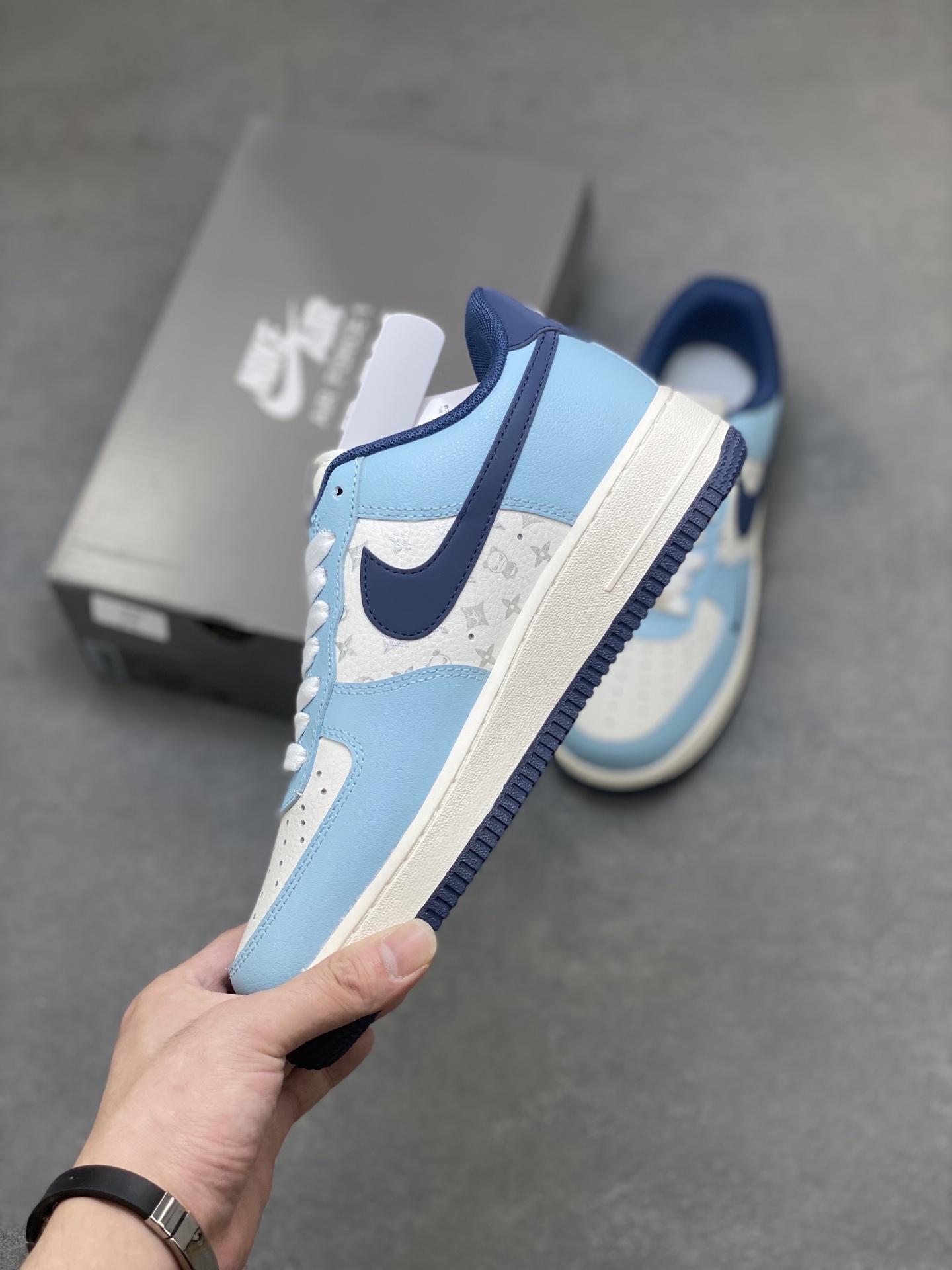 Nike Air Force 1 '07 Low Blue Panda Custom Casual Sneakers 4 i1757866028736 8894 0 2