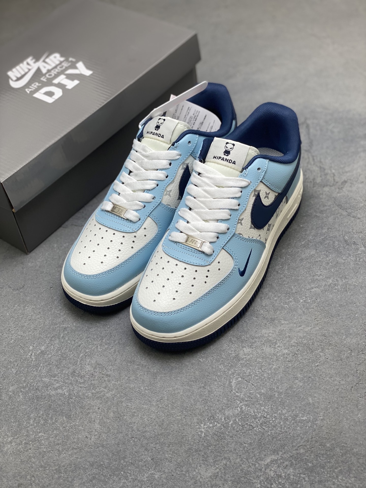 Nike Air Force 1 '07 Low Blue Panda Custom Casual Sneakers 9 i1757866030745 7461 0 7