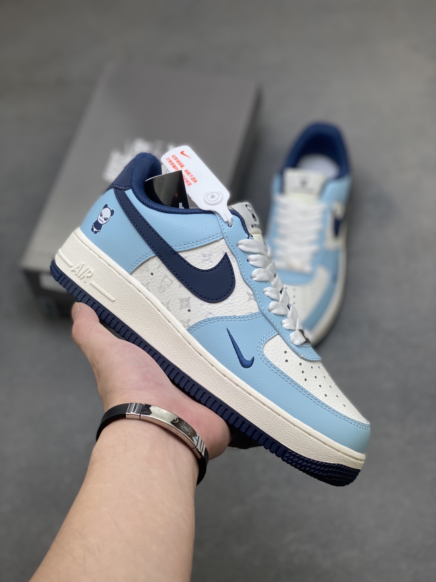 Nike Air Force 1 '07 Low Blue Panda Custom Casual Sneakers 2 i1757866030766 4341 0 0