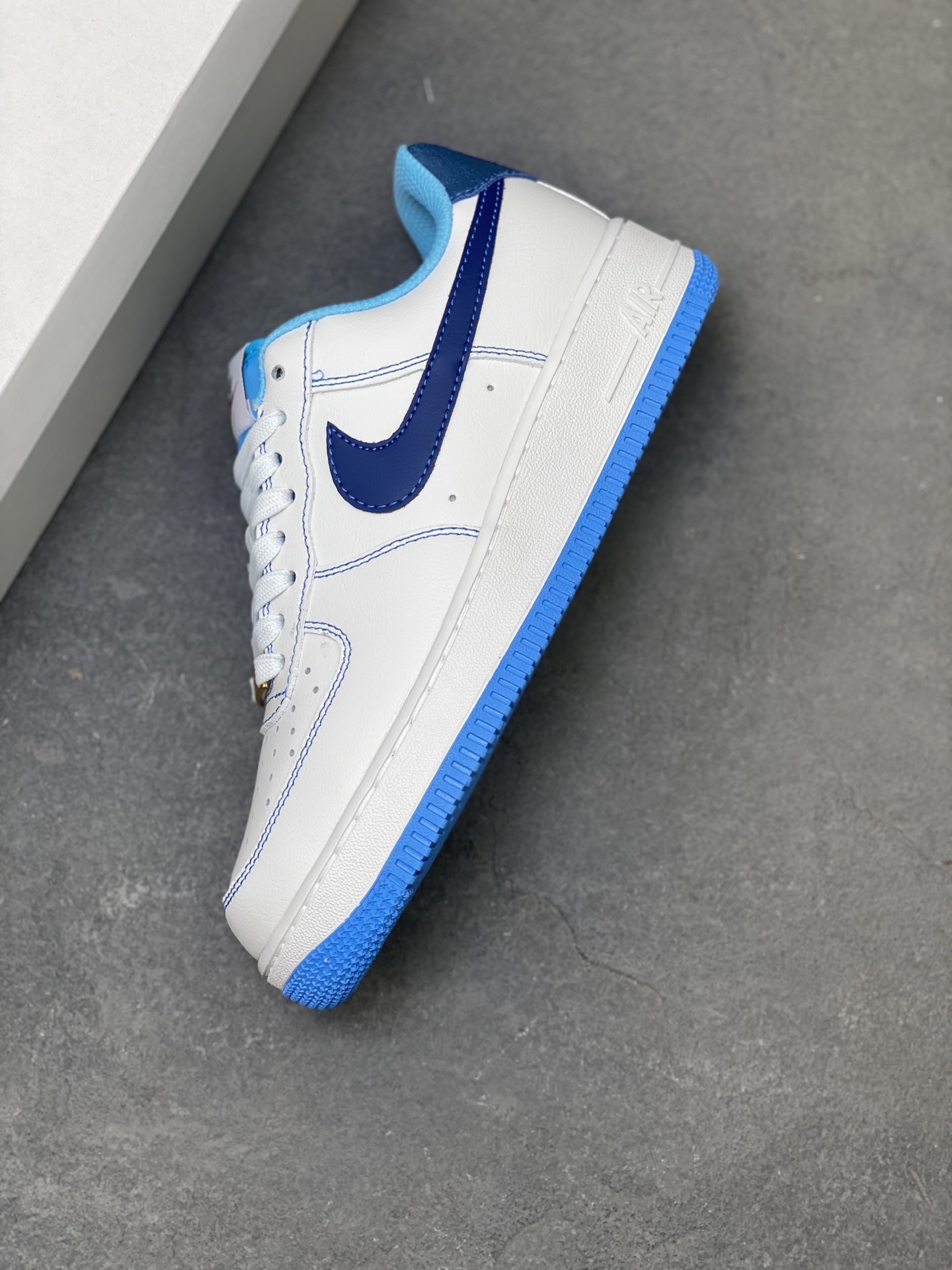 Nike Air Force 1 Low White Blue Stitching, Comfort & Style, Sizes 36-45 8 i1757866438410 4438 0 6