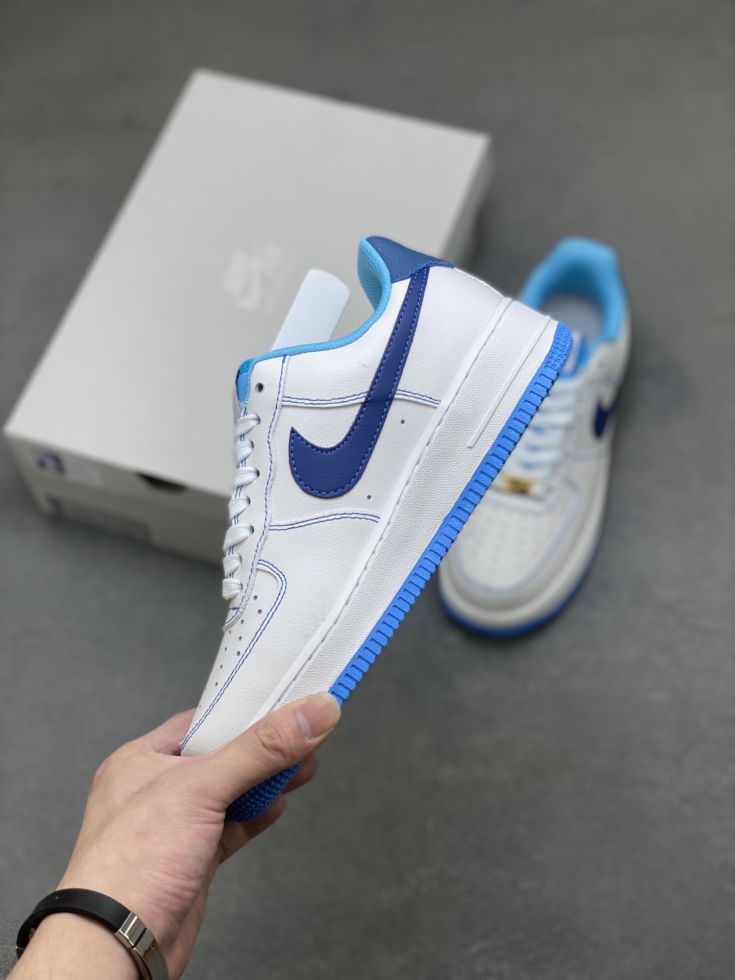 Nike Air Force 1 Low White Blue Stitching, Comfort & Style, Sizes 36-45 4 i1757866438538 8282 0 2