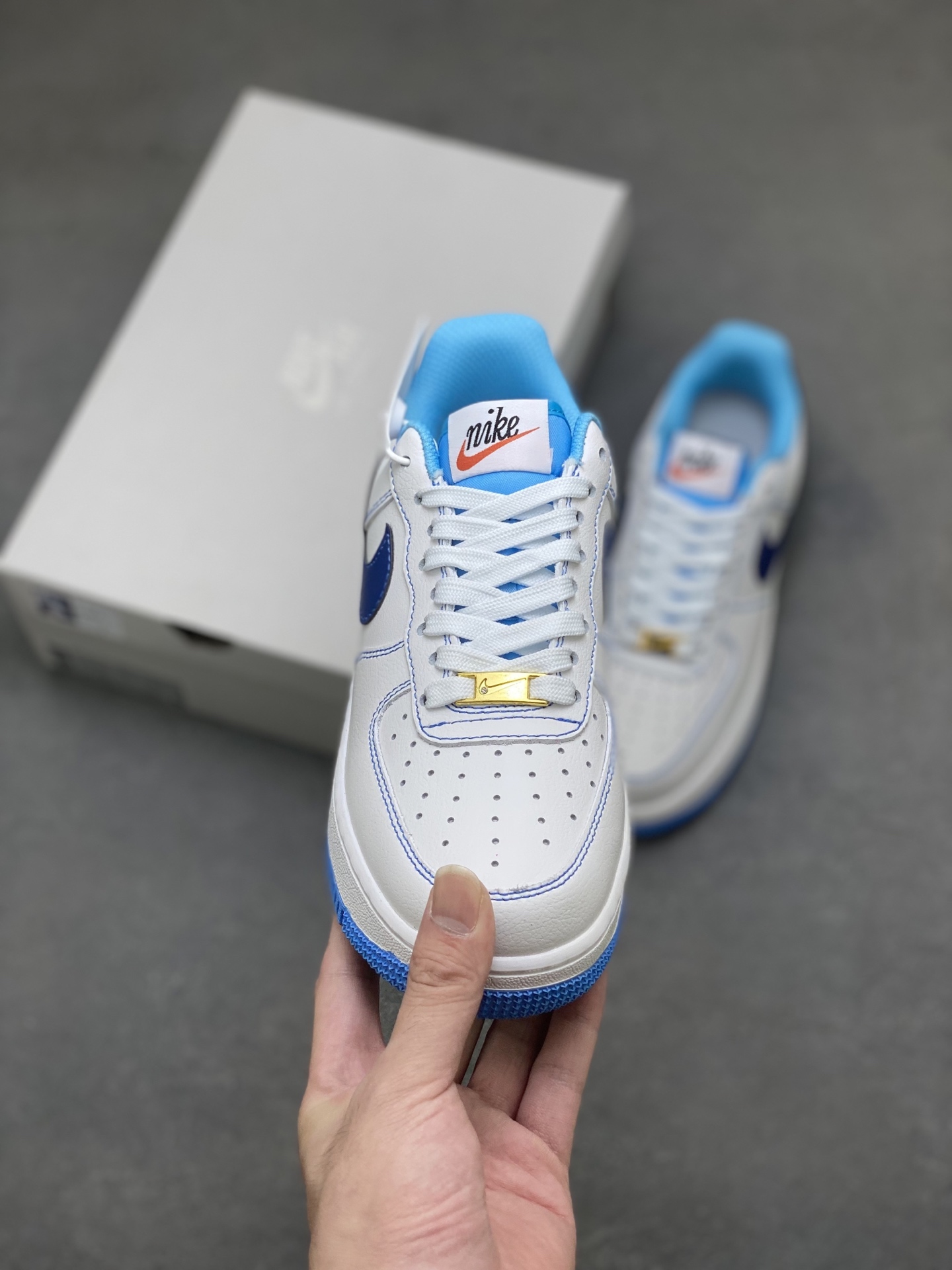 Nike Air Force 1 Low White Blue Stitching, Comfort & Style, Sizes 36-45 3 i1757866438563 3216 0 1