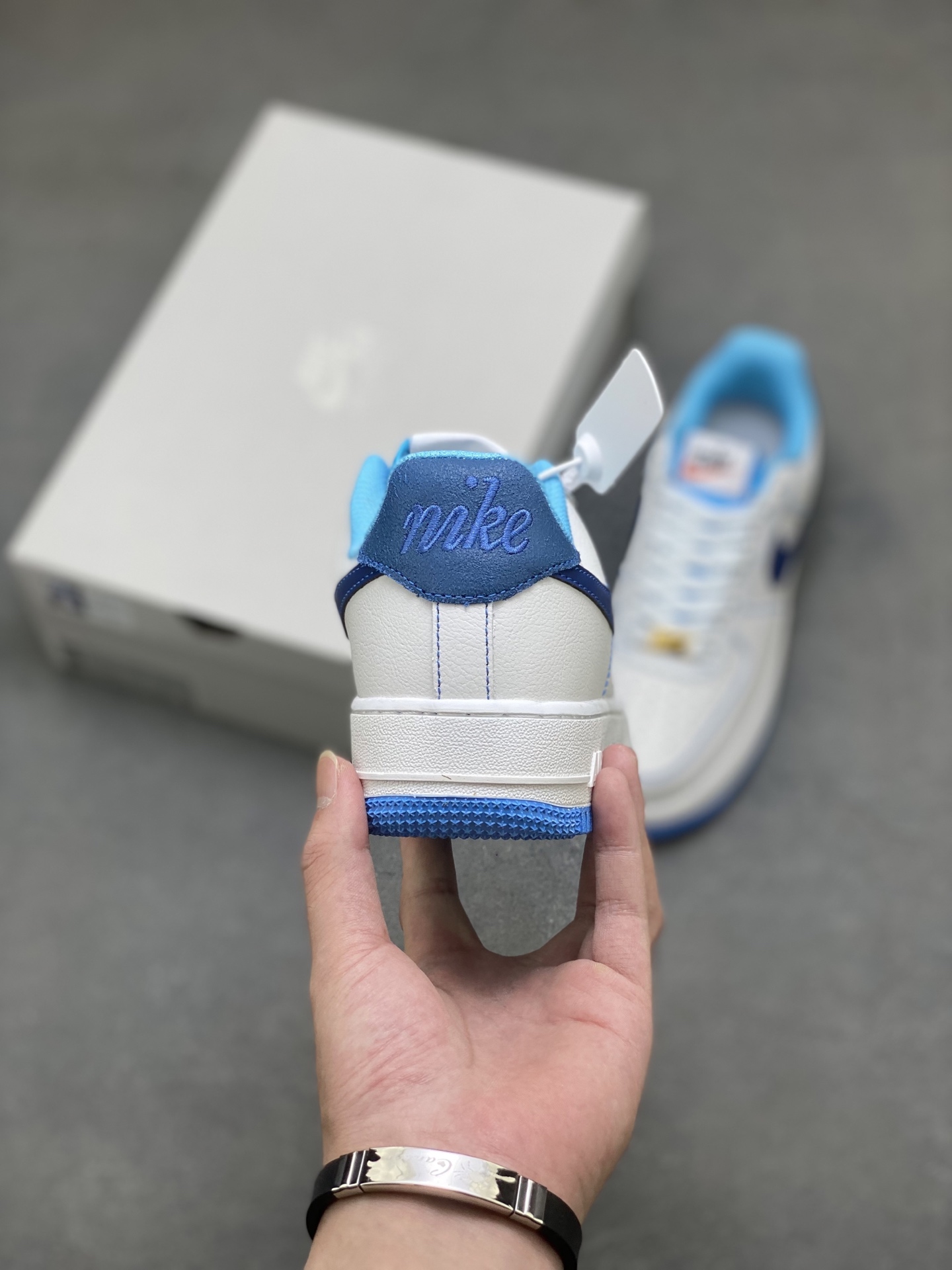 Nike Air Force 1 Low White Blue Stitching, Comfort & Style, Sizes 36-45 5 i1757866440610 7213 0 3