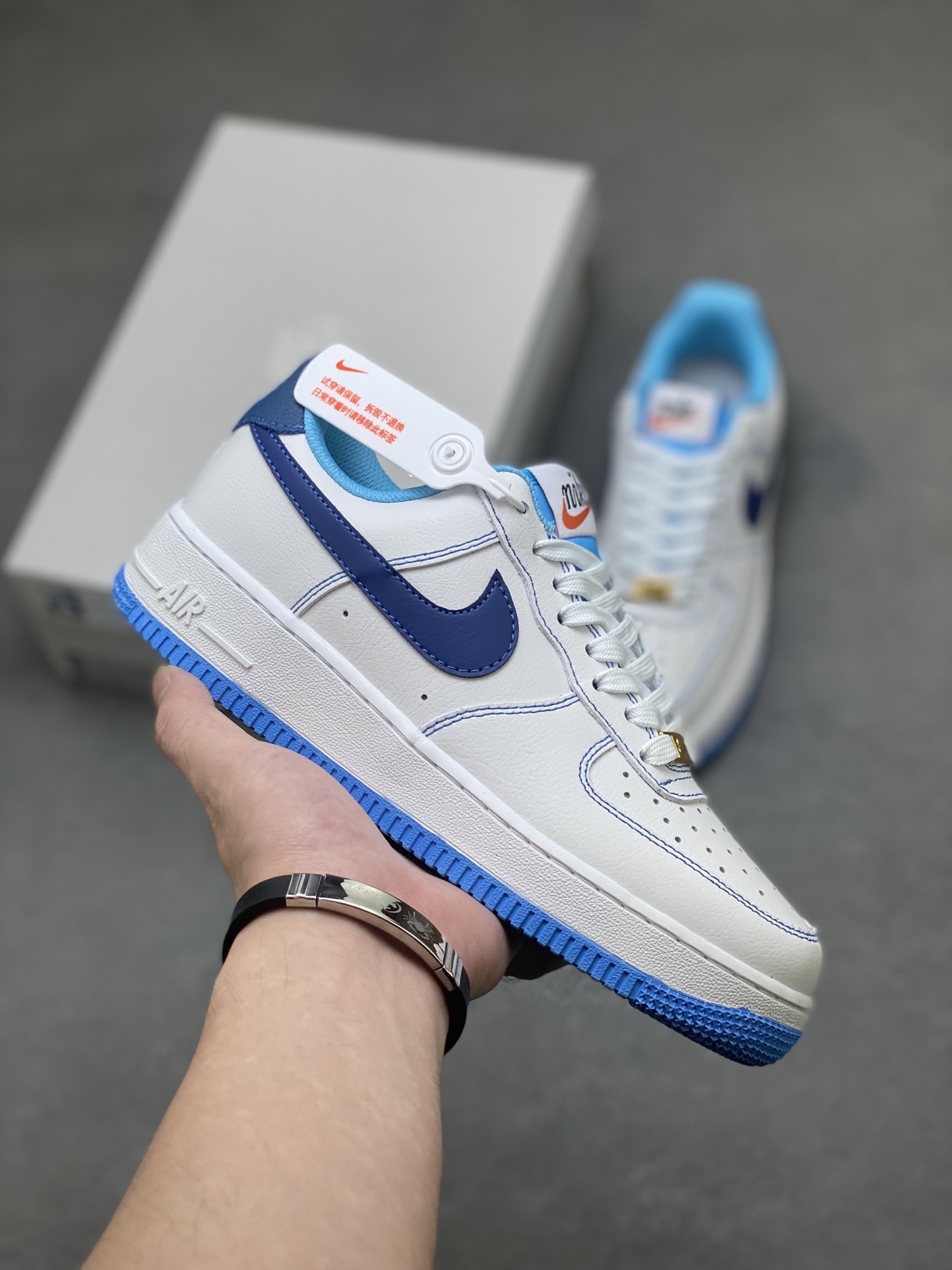 Nike Air Force 1 Low White Blue Stitching, Comfort & Style, Sizes 36-45 2 i1757866440707 1465 0 0