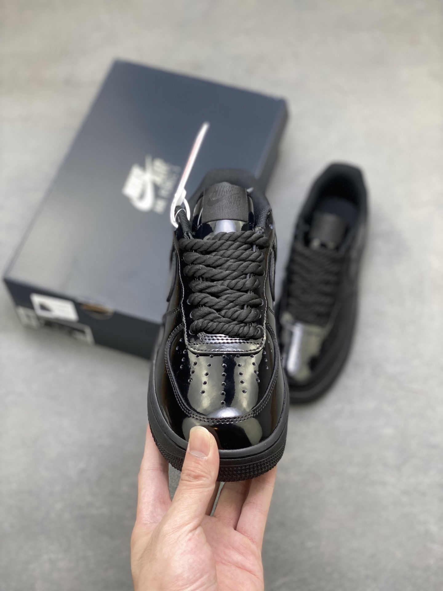 Nike Air Force 1 '07 Low Black Patent Leather Sneakers, US Men Size Available 3 i1757953242365 5206 0 1