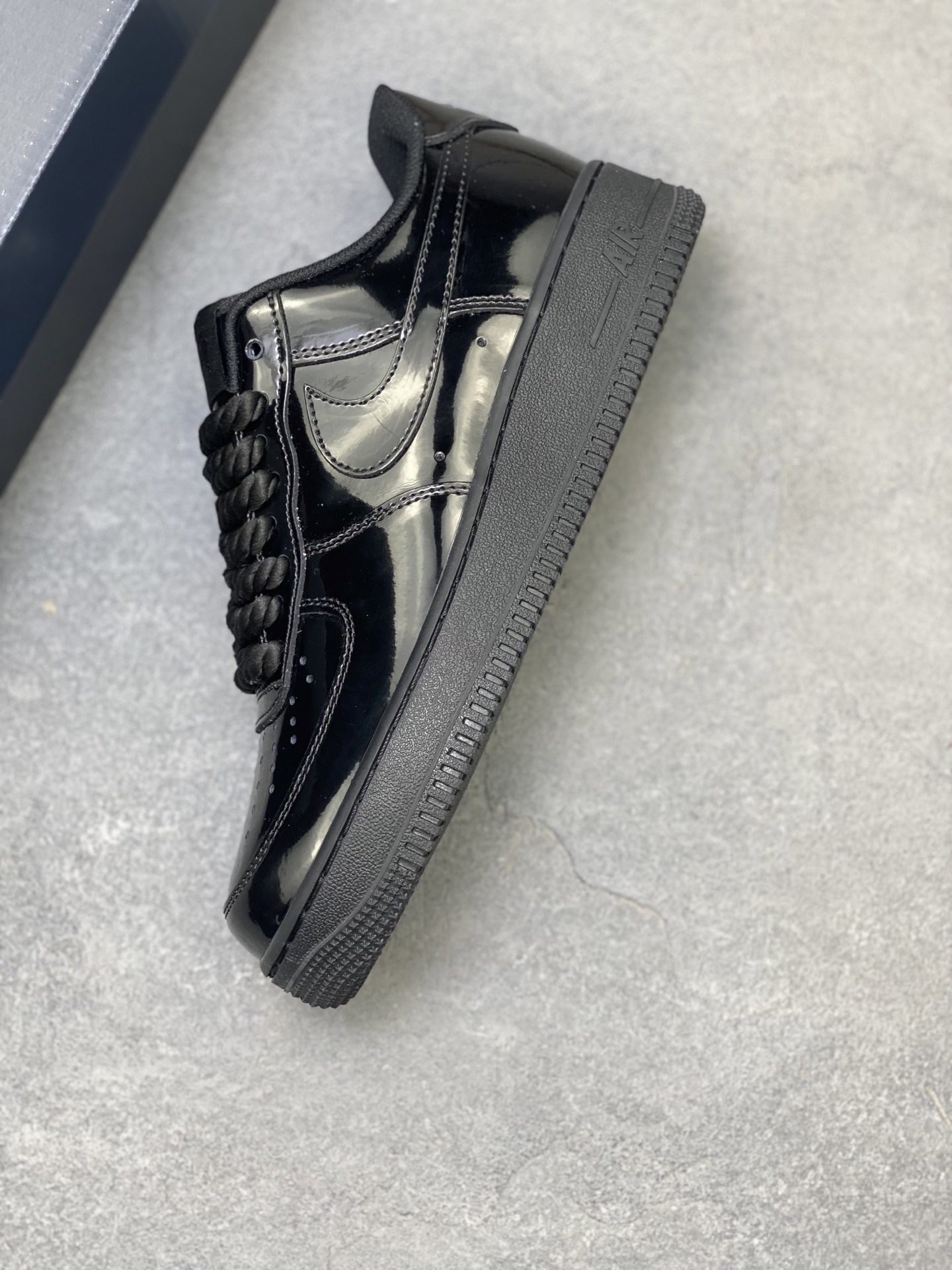 Nike Air Force 1 '07 Low Black Patent Leather Sneakers, US Men Size Available 8 i1757953245157 1414 0 6