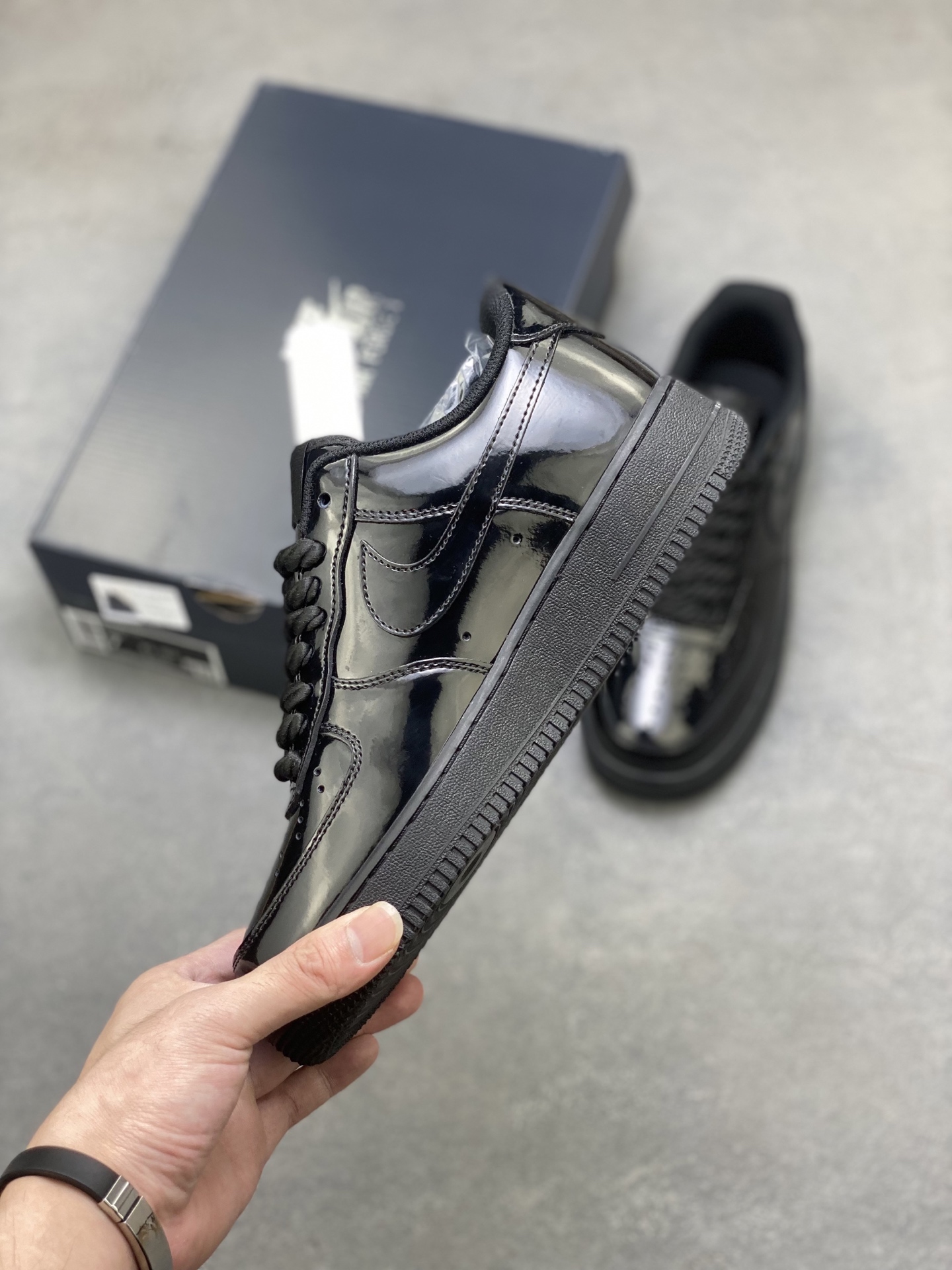 Nike Air Force 1 '07 Low Black Patent Leather Sneakers, US Men Size Available 4 i1757953245176 8090 0 2