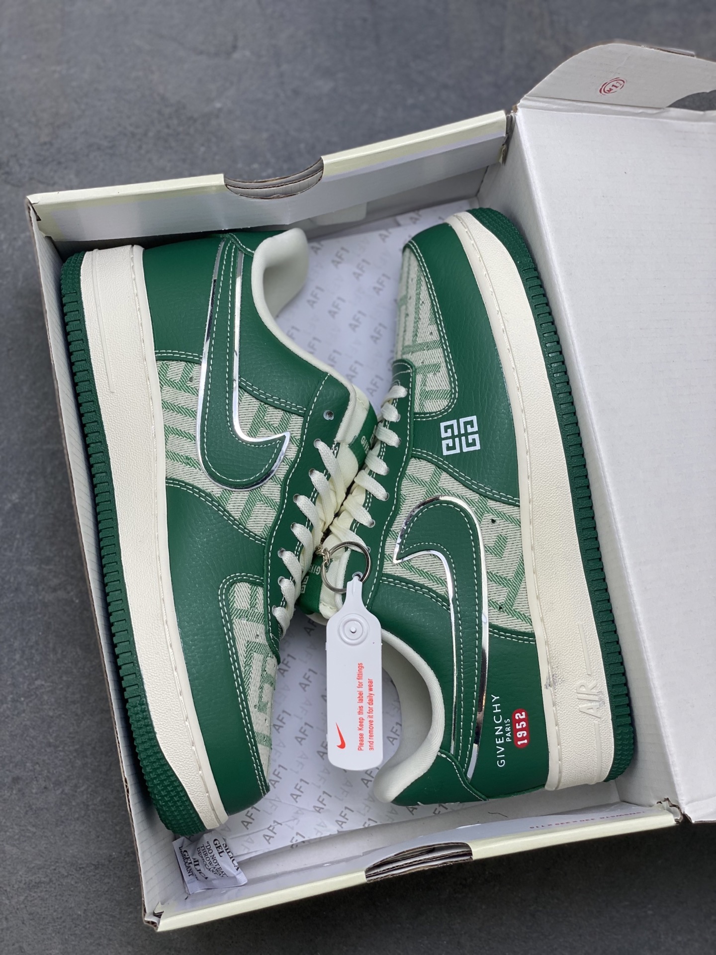 Nike Air Force 1 '07 Low Green Givenchy Custom Sneakers - Limited Edition 10 i1758039043450 3041 0 8