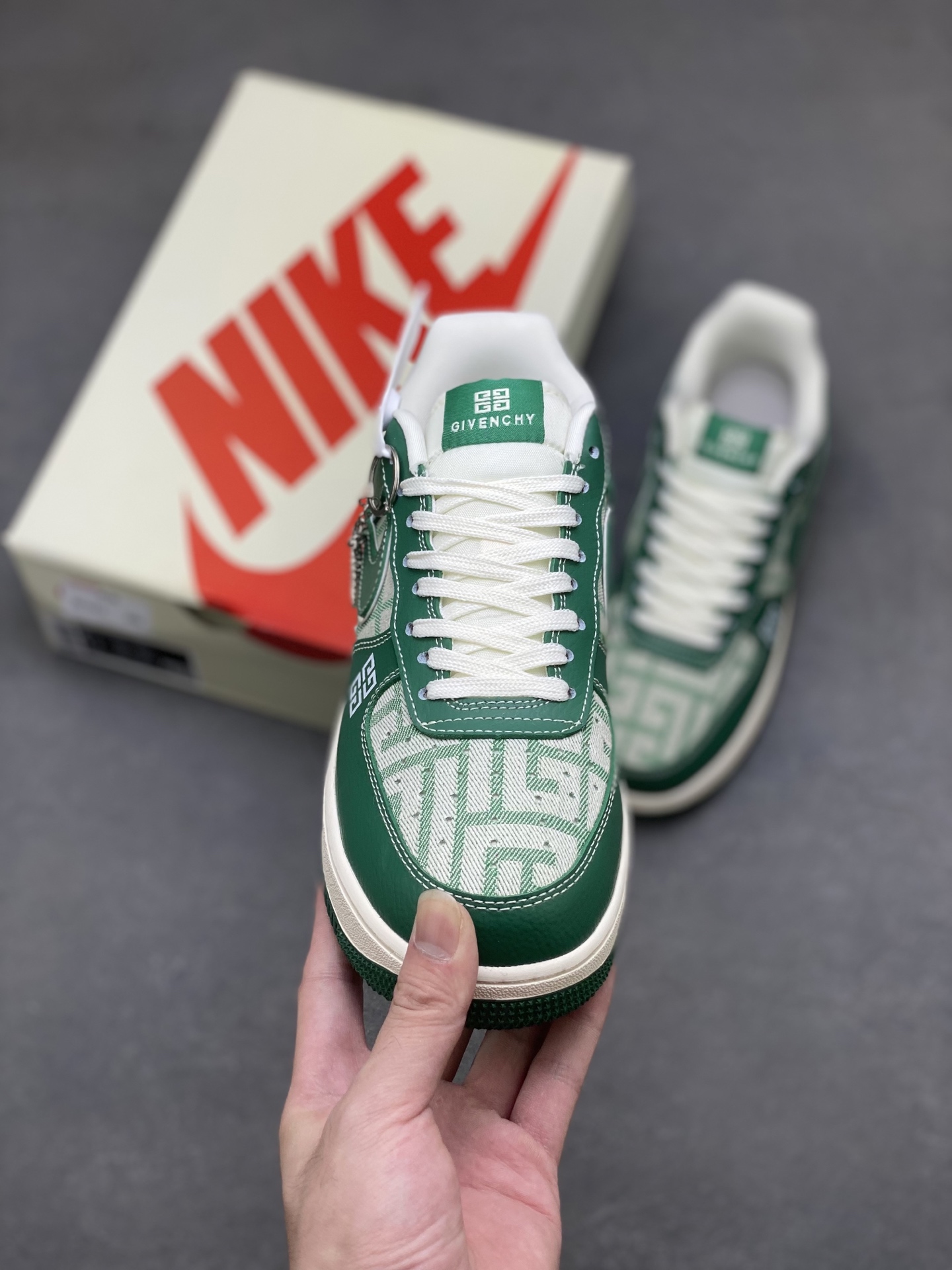 Nike Air Force 1 '07 Low Green Givenchy Custom Sneakers - Limited Edition 3 i1758039043566 8022 0 1