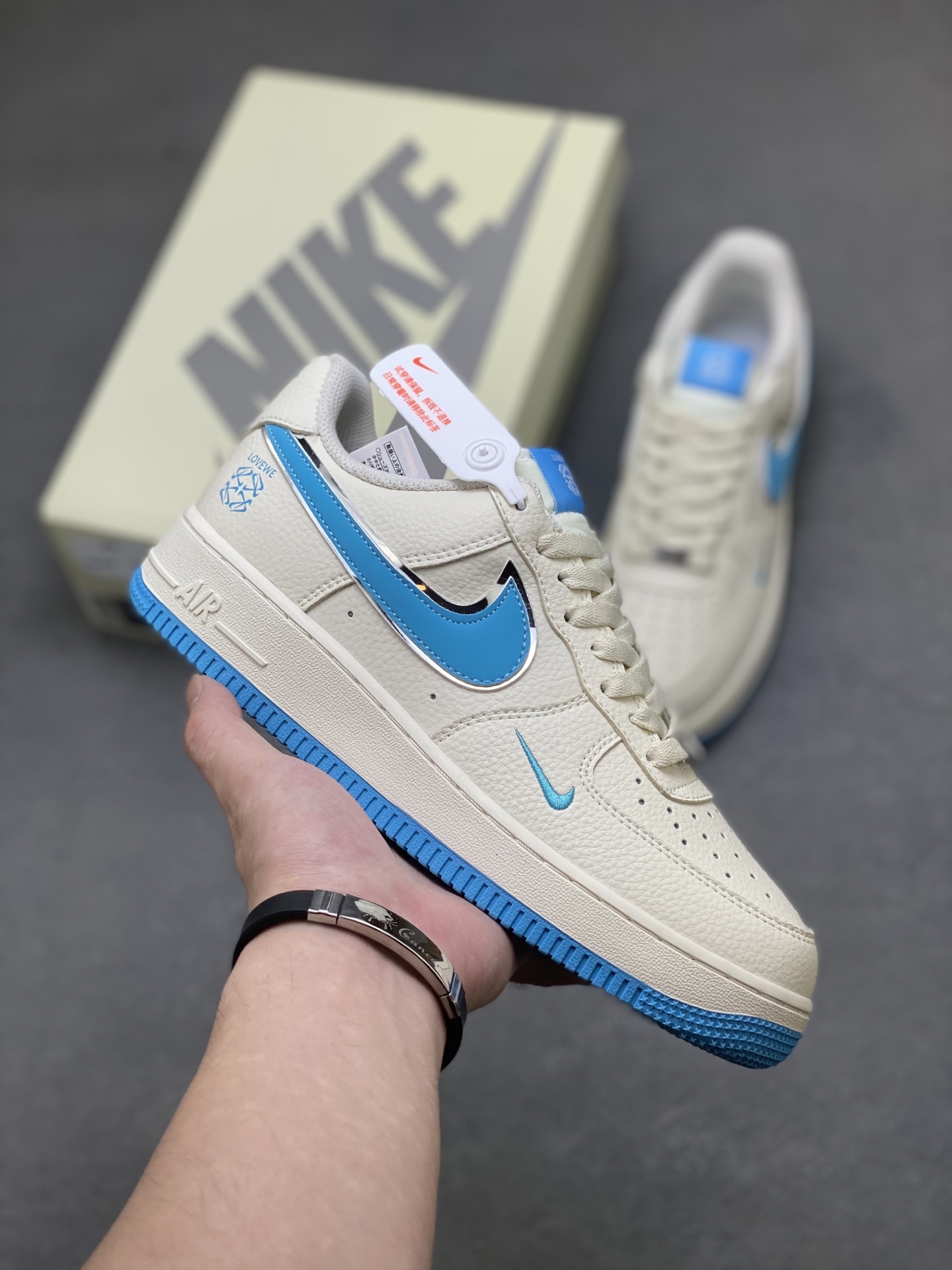 Nike Air Force 1 '07 Low Ivory/Blue Stitch Sneakers BZ6880-106 2 i1758126058899 7141 0 0