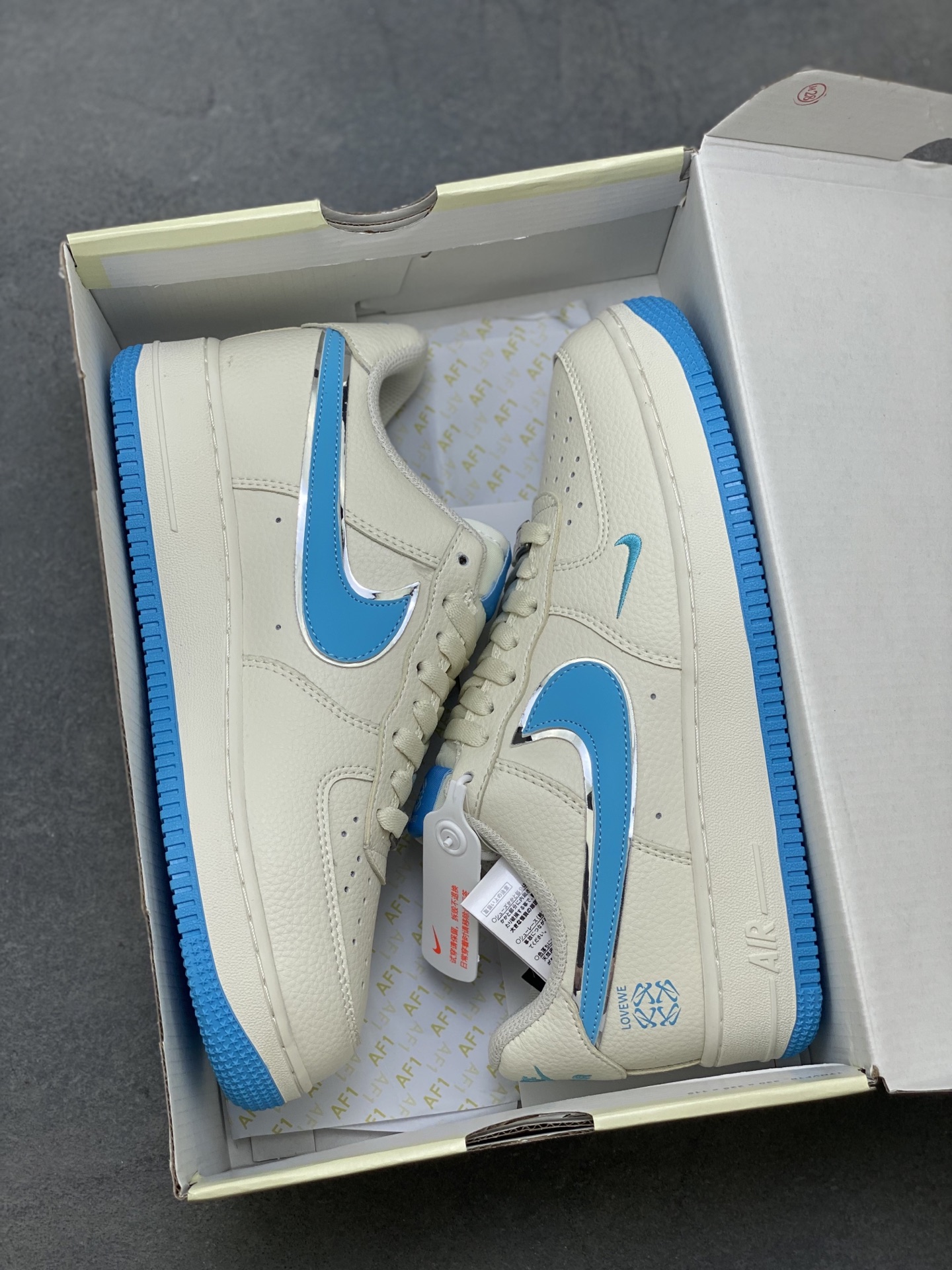 Nike Air Force 1 '07 Low Ivory/Blue Stitch Sneakers BZ6880-106 10 i1758126061654 6643 0 8