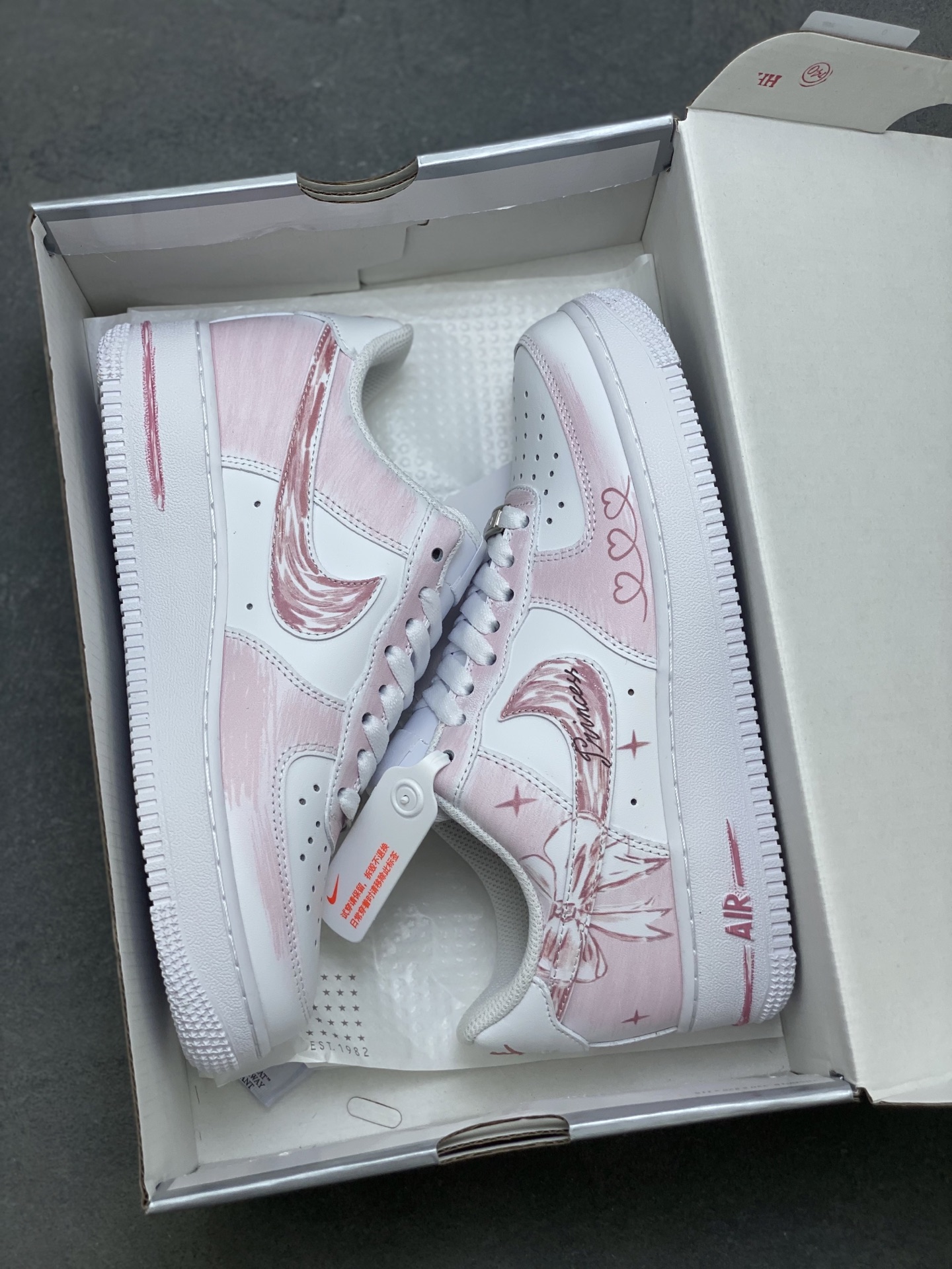 Nike Air Force 1 '07 Low White/Pink Custom Limited Edition Sneakers 10 i1758126318475 5400 0 8