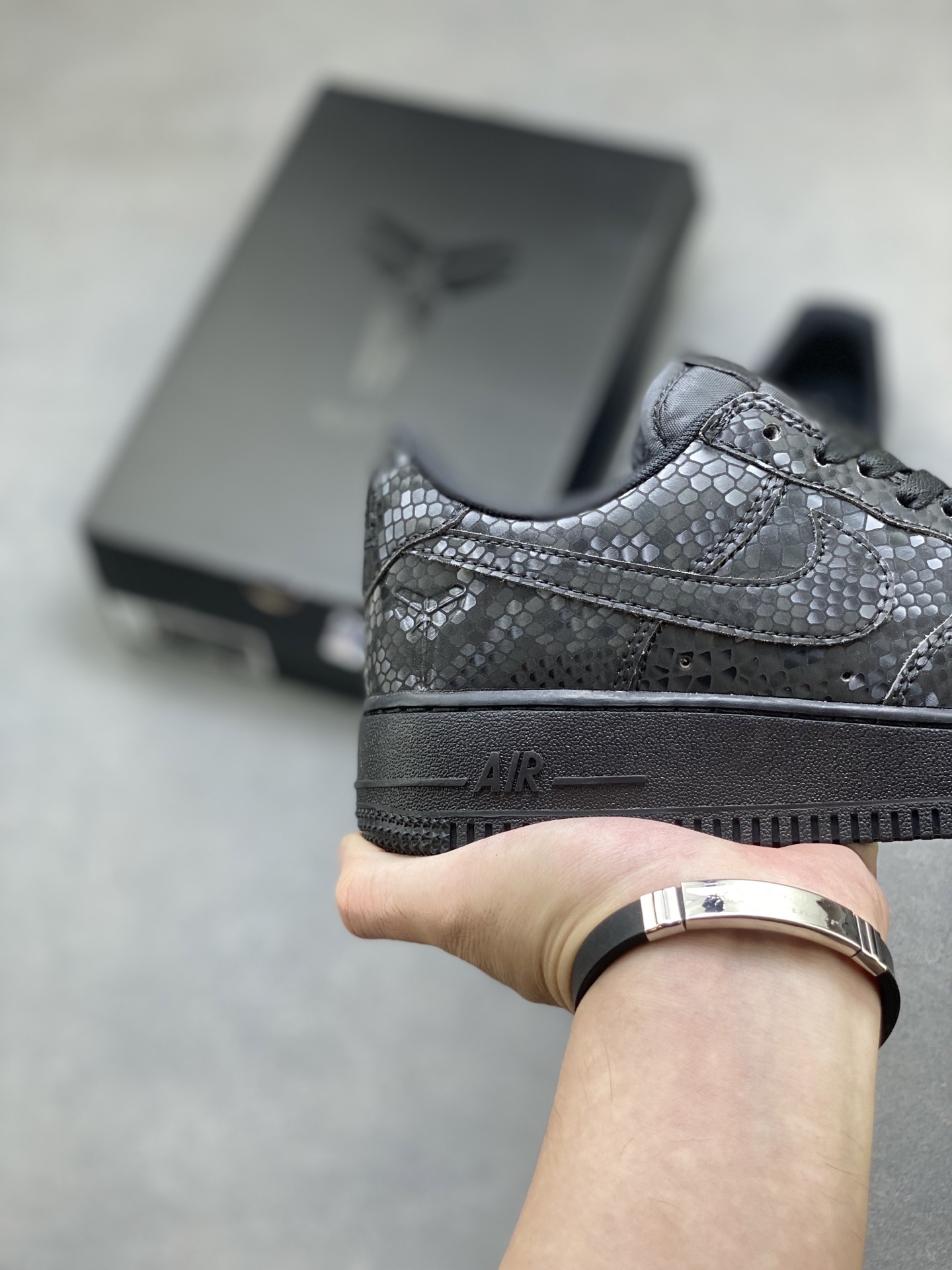 Nike Air Force 1 '07 Low Black Python Leather Custom Sneakers - Limited Edition 6 i1758126422747 5222 0 4