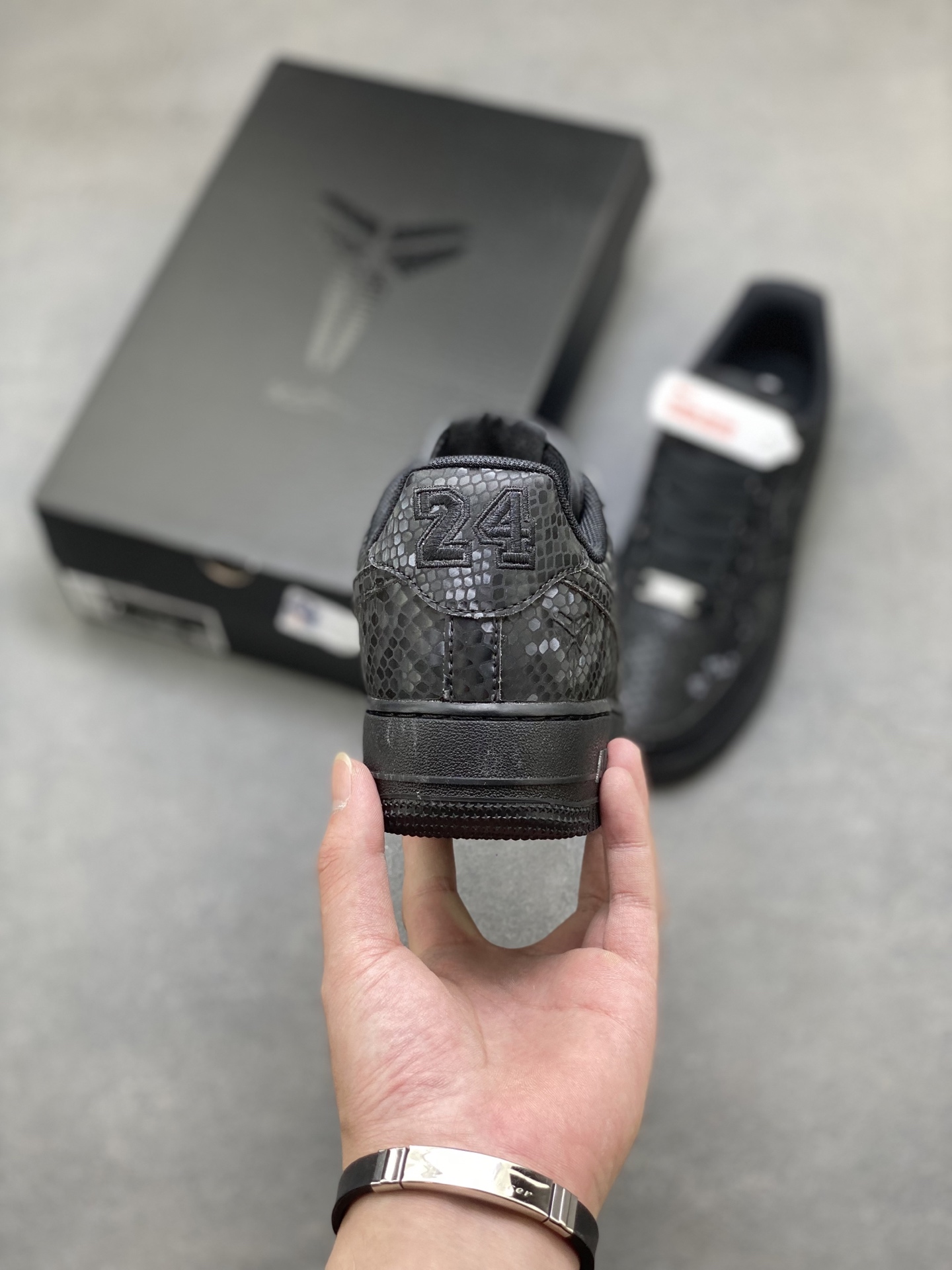 Nike Air Force 1 '07 Low Black Python Leather Custom Sneakers - Limited Edition 5 i1758126422867 2827 0 3