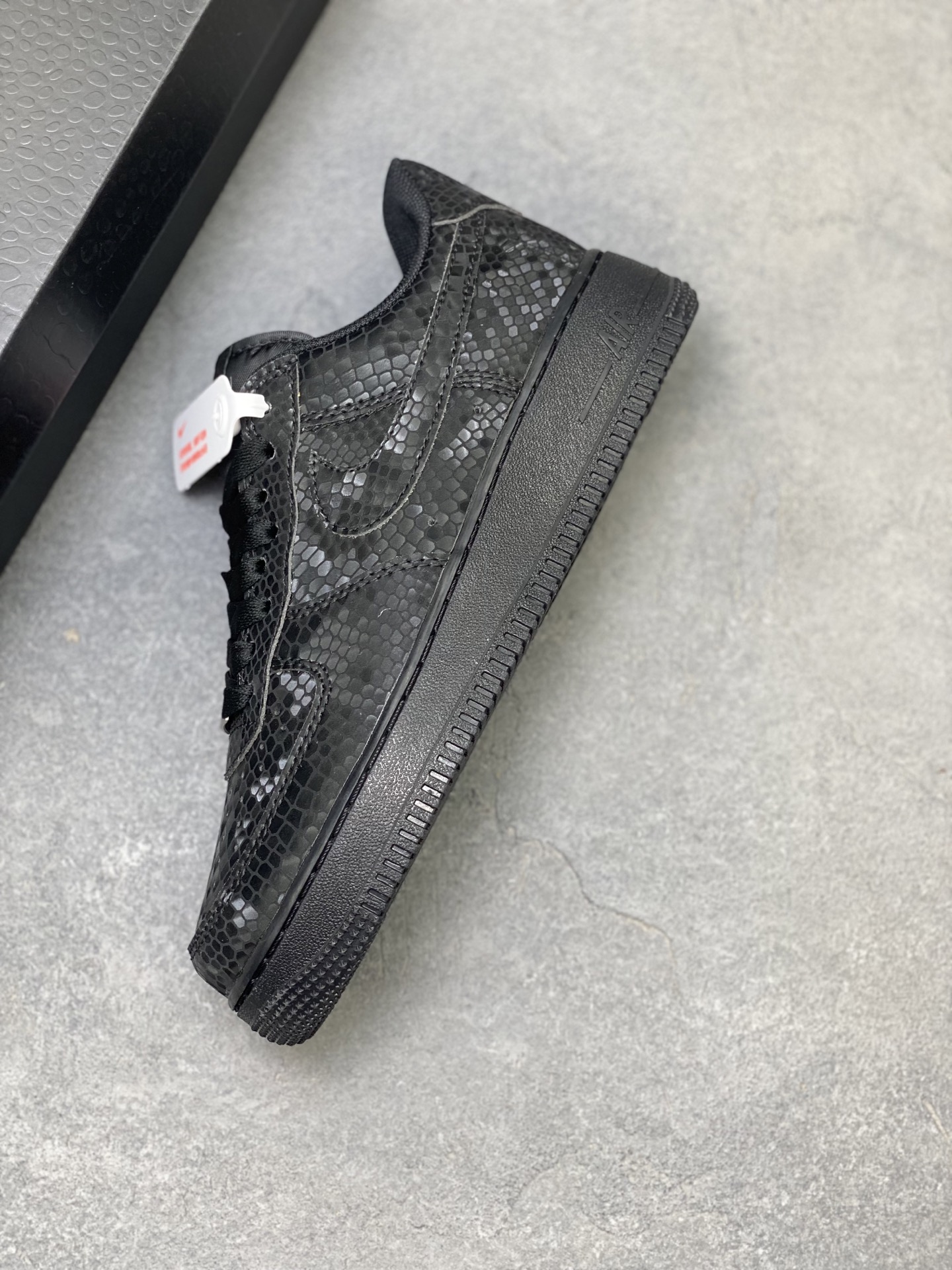 Nike Air Force 1 '07 Low Black Python Leather Custom Sneakers - Limited Edition 8 i1758126424788 3864 0 6