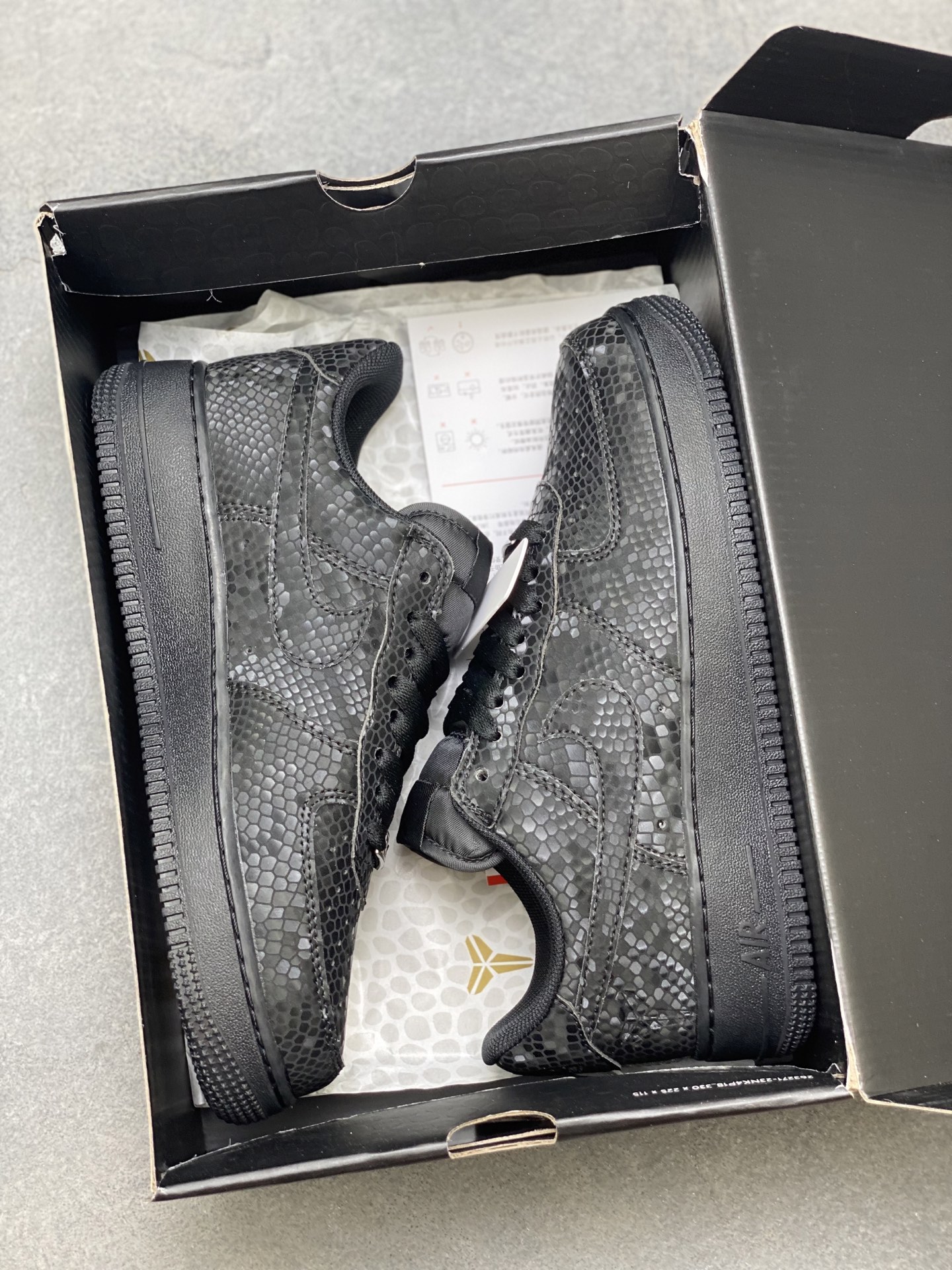 Nike Air Force 1 '07 Low Black Python Leather Custom Sneakers - Limited Edition 10 i1758126424817 7976 0 8