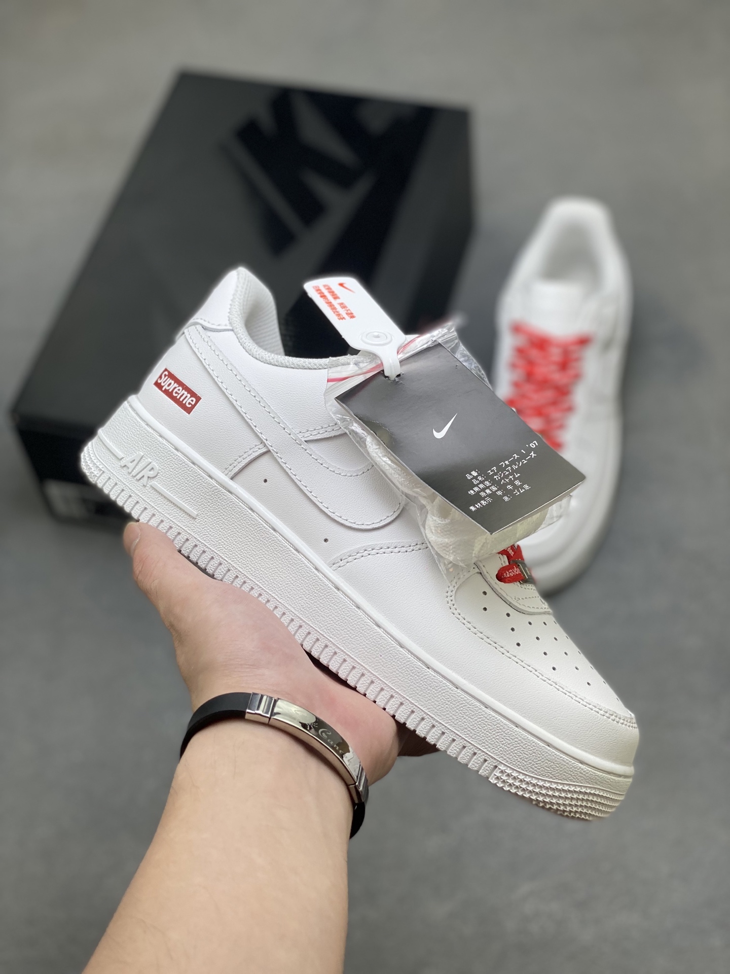 Nike Air Force 1 Low Supreme White CU9225-100 Men's Sneakers 2 i1758126816545 136 0 0
