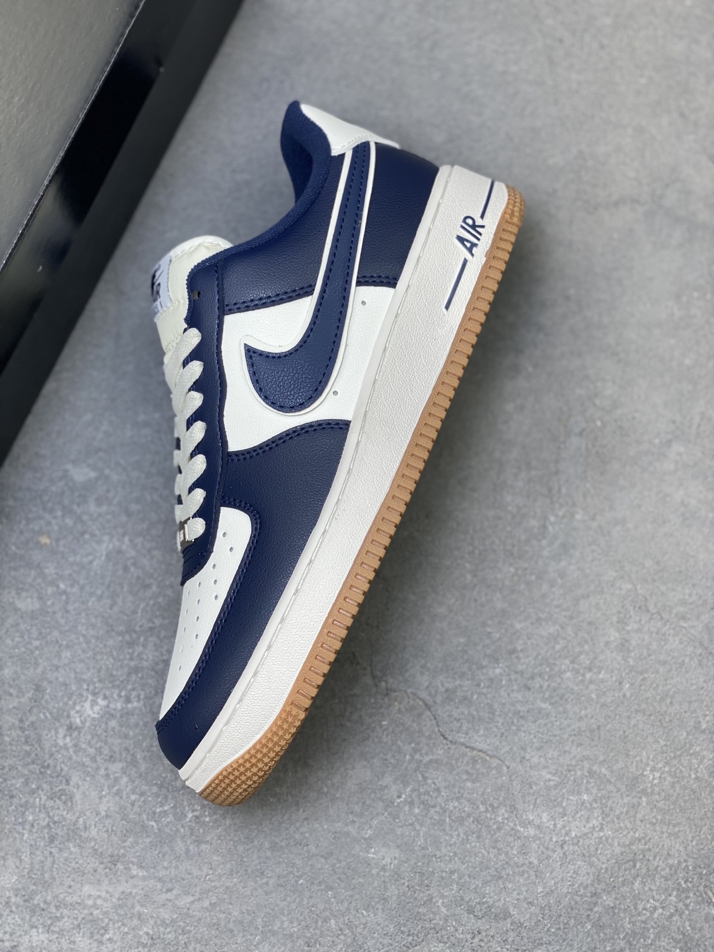 Nike Air Force 1 Low DQ7659-101 - White/Navy Blue, Full Palm Air Cushion 8 i1758397547158 8498 0 6