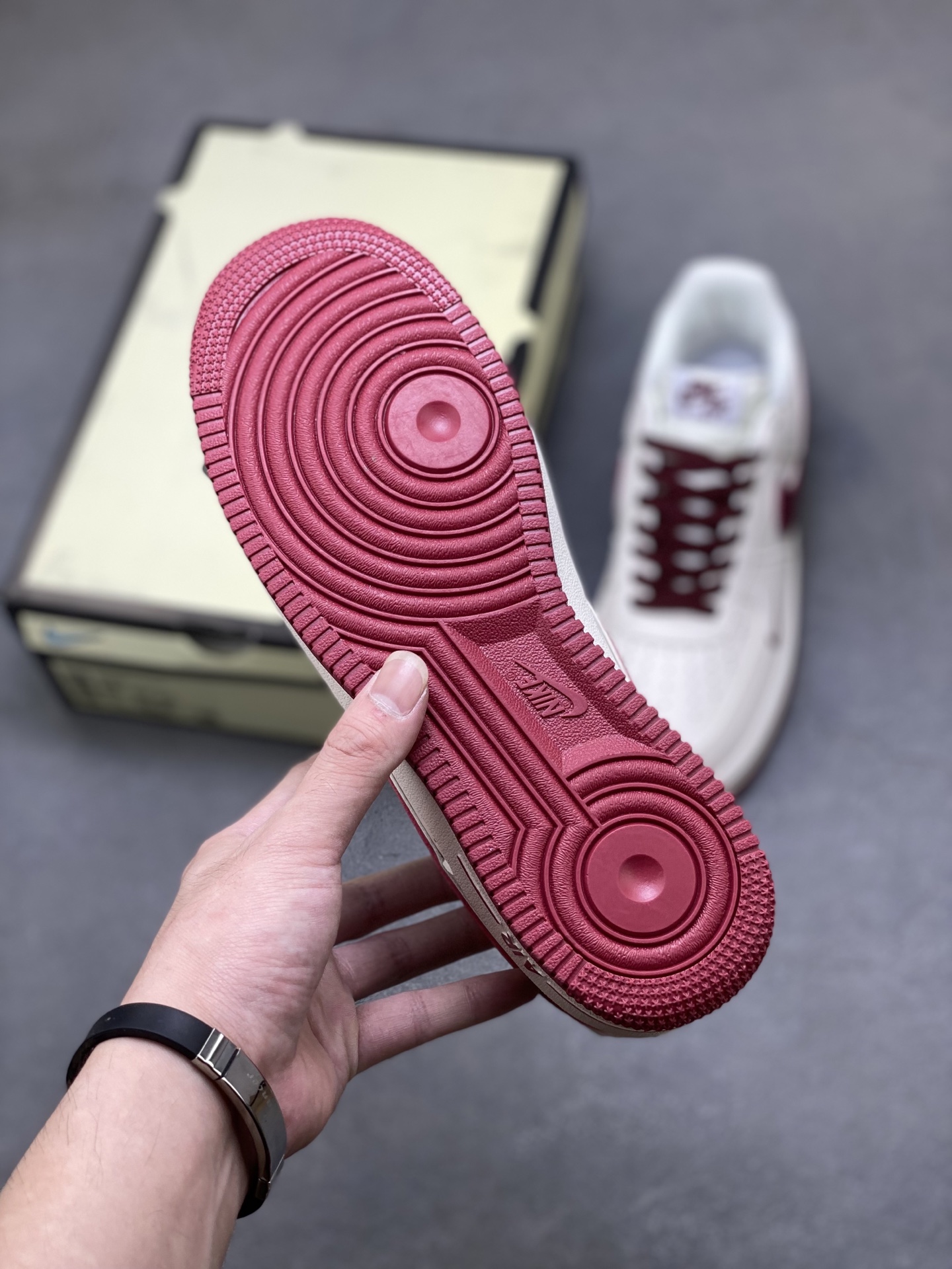 Nike Air Force 1 Low Cream Burgundy Sneakers Classic Style & Comfort 7 i1758558535053 336 0 5