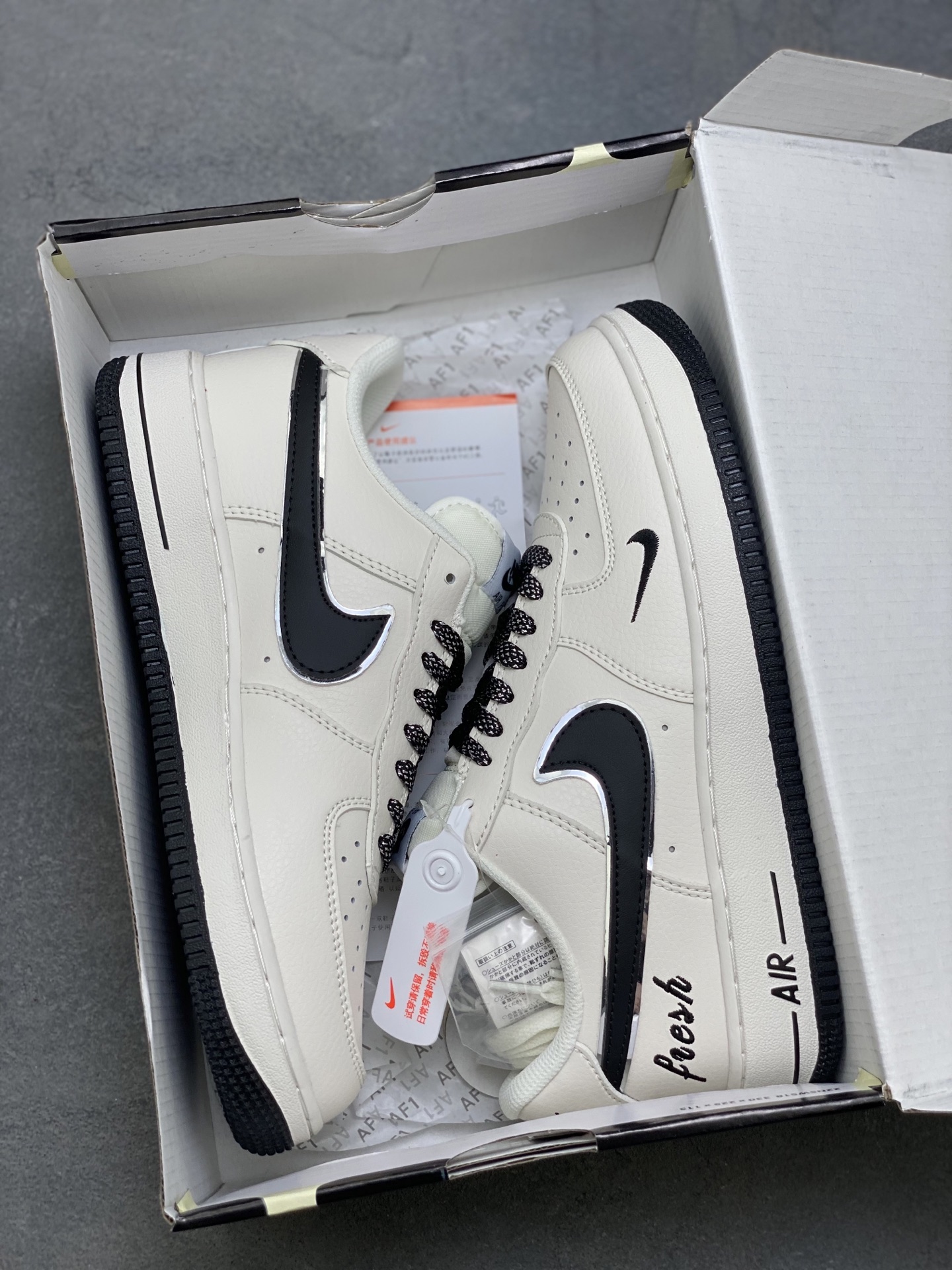 Nike Air Force 1 Low White/Black Casual Shoes - Classic Style & Comfort 10 i1758558578350 5704 0 8