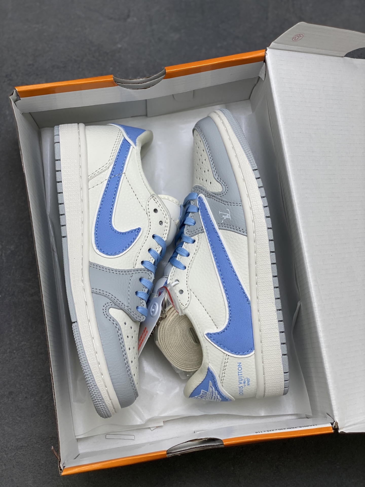 Air Jordan 1 Low Louis Vuitton Edition Blue Dream Sneakers 10 i1758818229669 6309 0 8