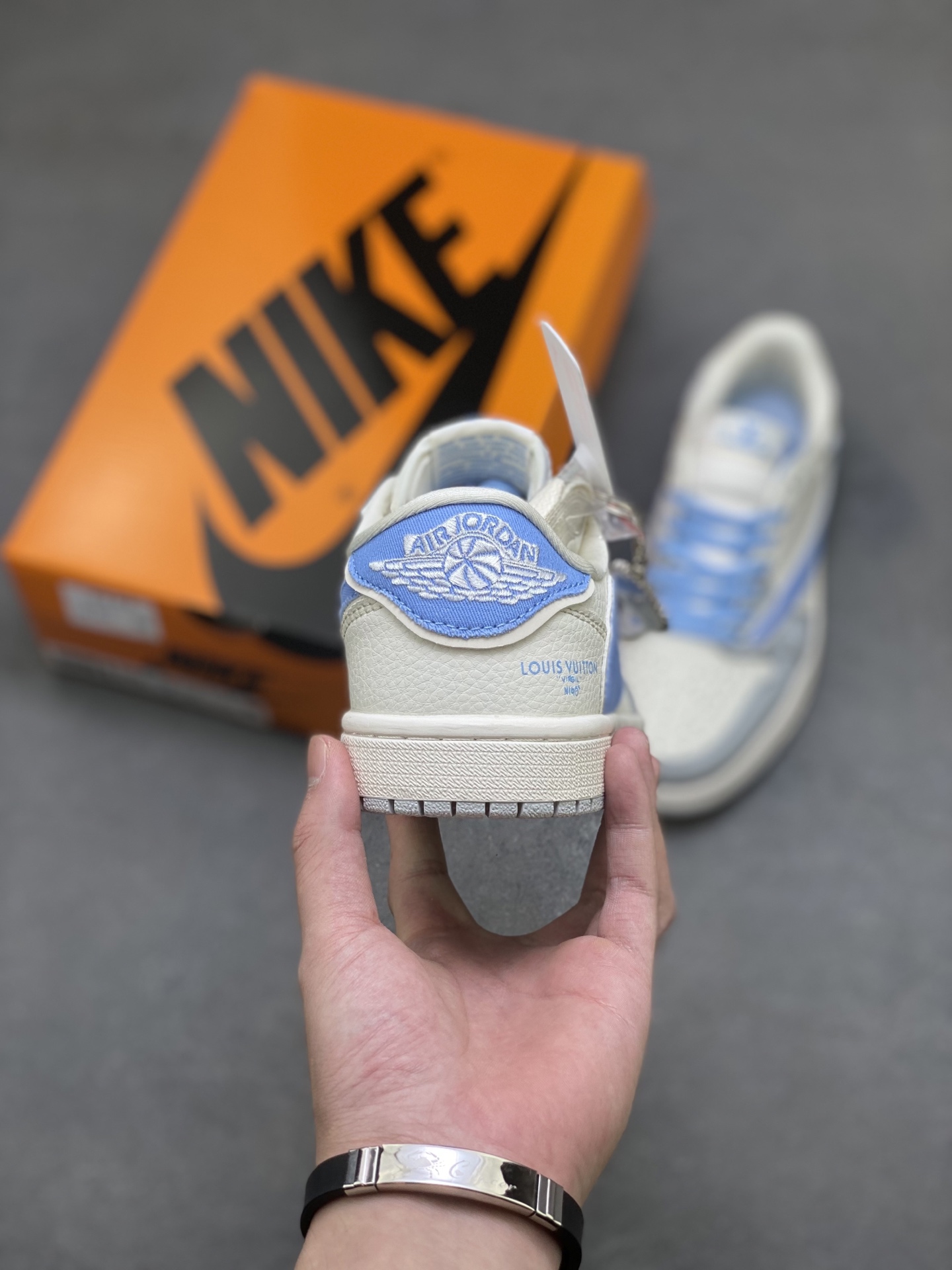 Air Jordan 1 Low Louis Vuitton Edition Blue Dream Sneakers 5 i1758818229688 3678 0 3