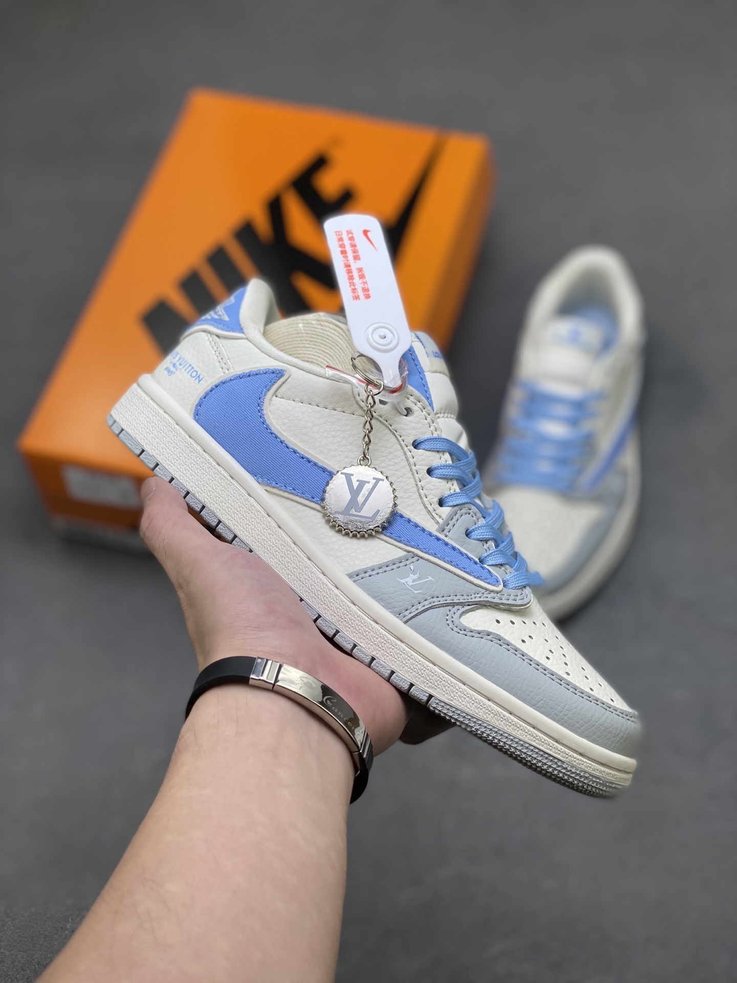 Air Jordan 1 Low Louis Vuitton Edition Blue Dream Sneakers 2 i1758818229719 2645 0 0