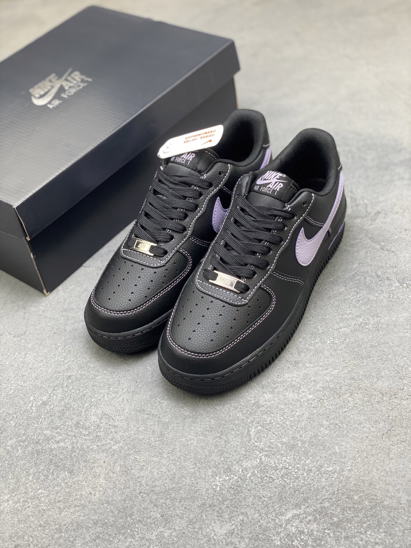 Nike Air Force 1 '07 Low Black/Lilac Limited Edition Sneakers HQ2037-001 9 i1758902988198 1559 0 7