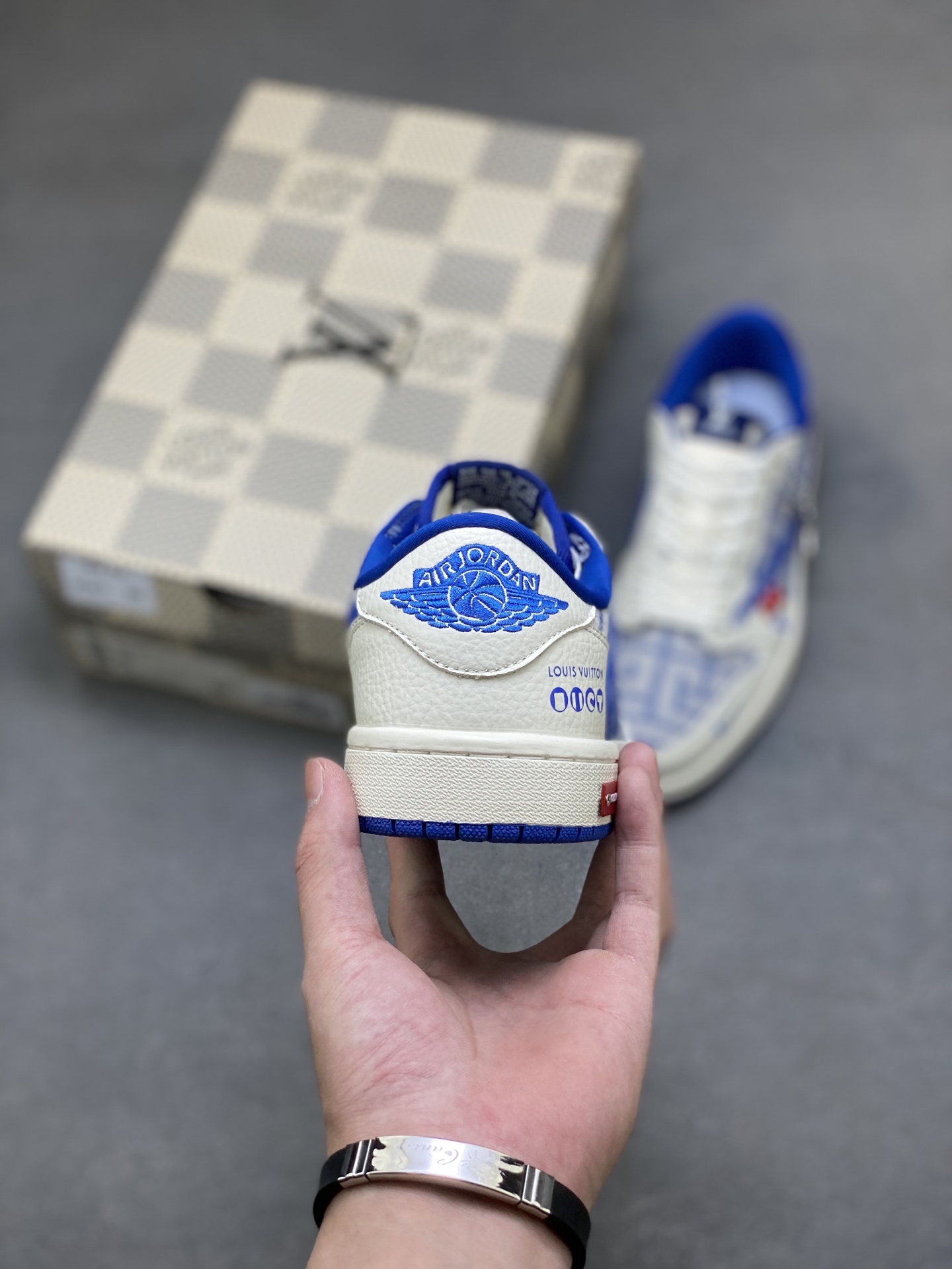 Louis Vuitton x Nike Air Force 1 Low White Blue, Luxury Sneakers 4 i1758903968668 1029 0 3