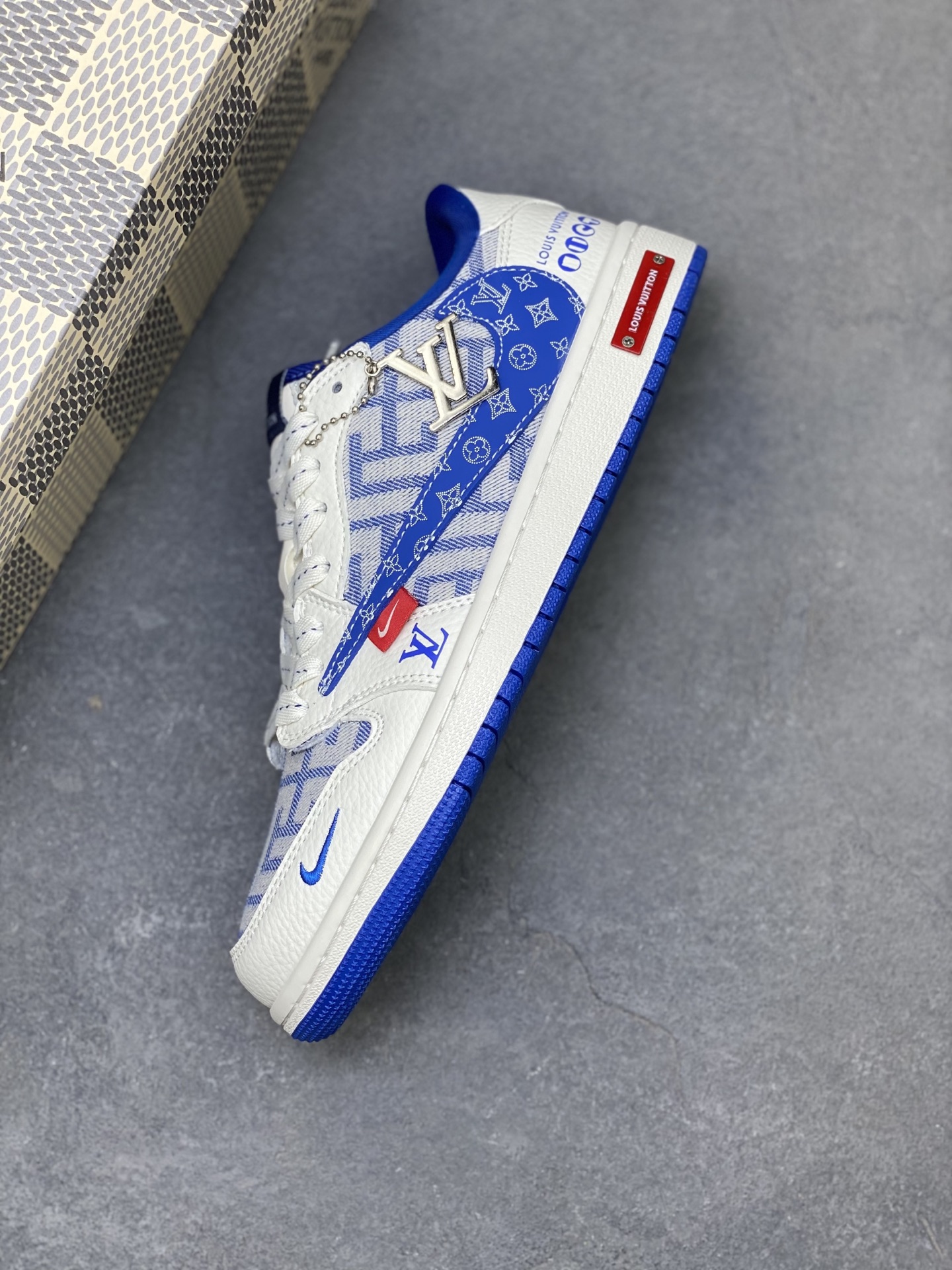Louis Vuitton x Nike Air Force 1 Low White Blue, Luxury Sneakers 7 i1758903969352 6379 0 6