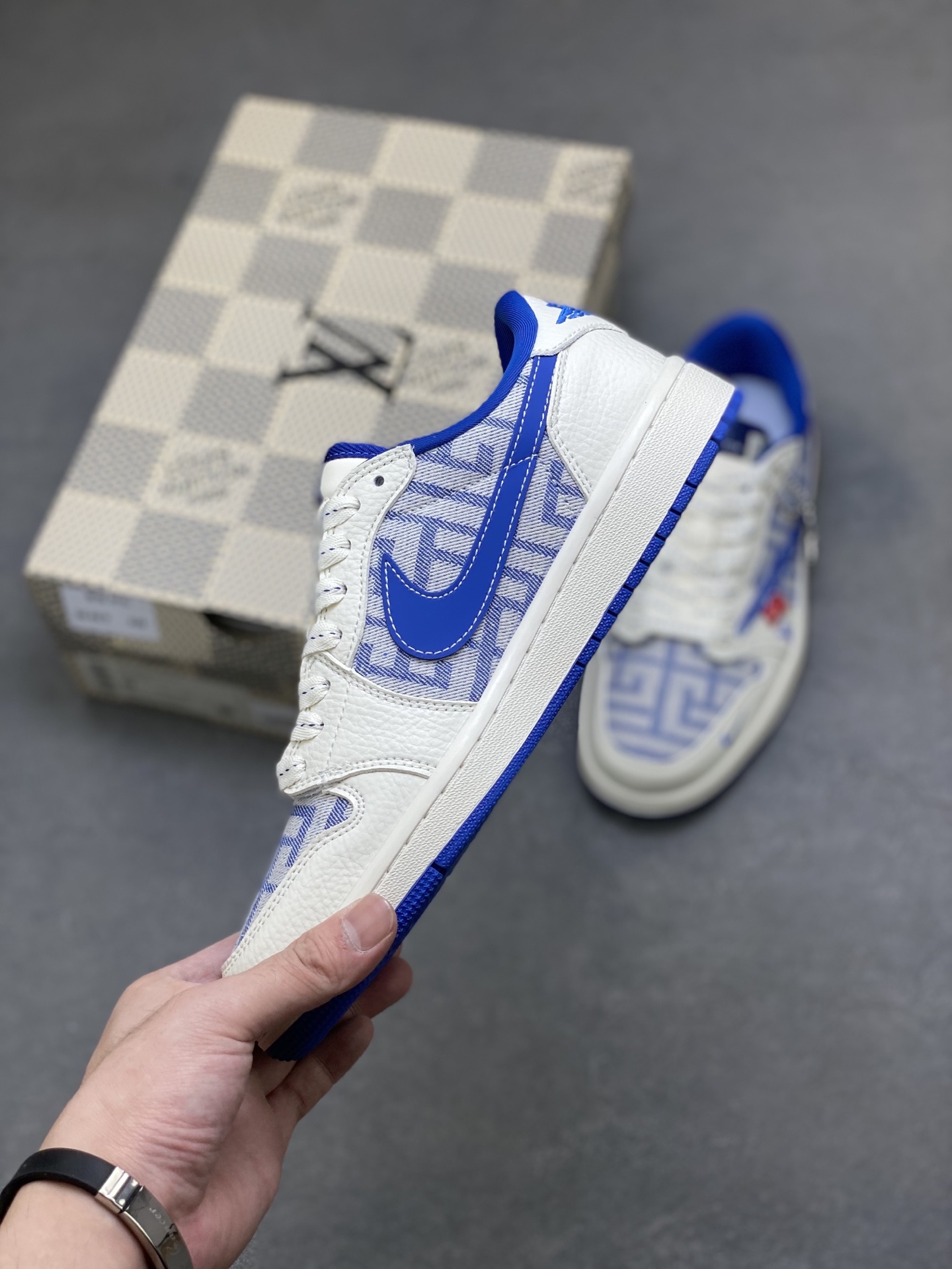 Louis Vuitton x Nike Air Force 1 Low White Blue, Luxury Sneakers 3 i1758903978713 1140 0 2