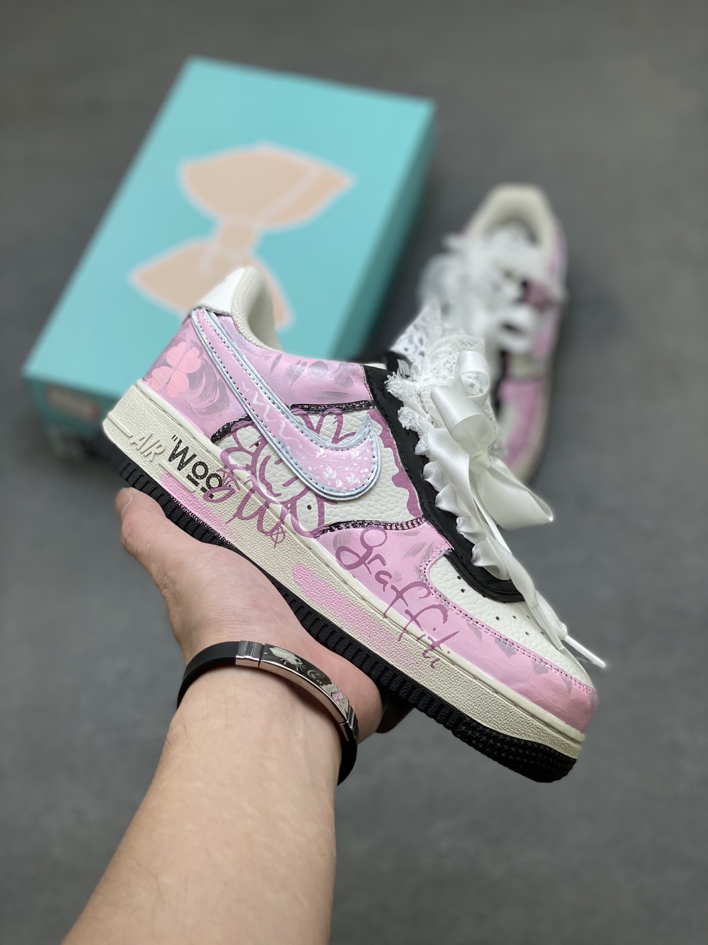 Nike Air Force 1 '07 Low Pink Graffiti Sneakers Limited Edition