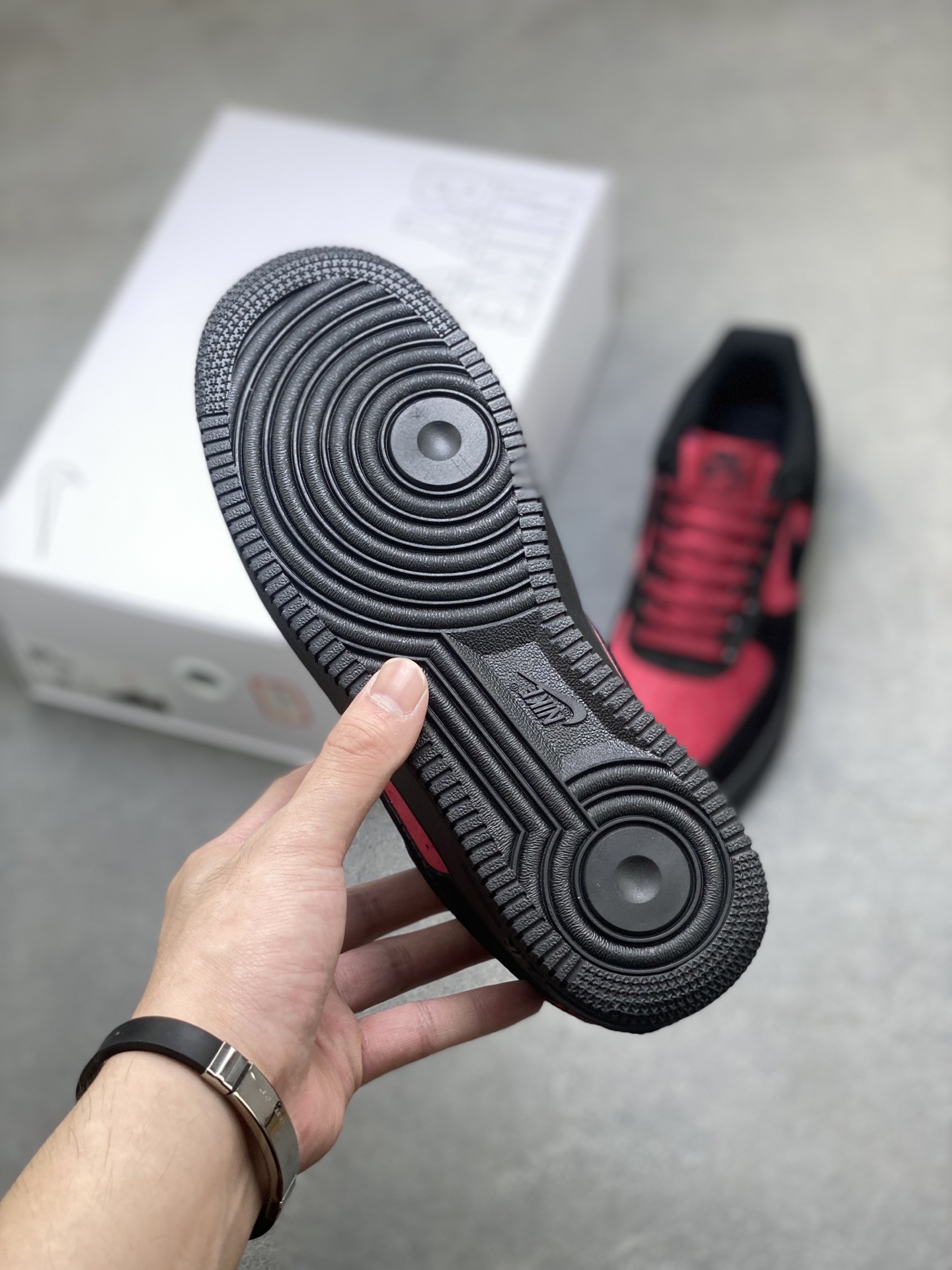 Nike Air Force 1 '07 Low Black/Red Suede Sneakers Limited Edition 7 i1759075364683 7271 0 5