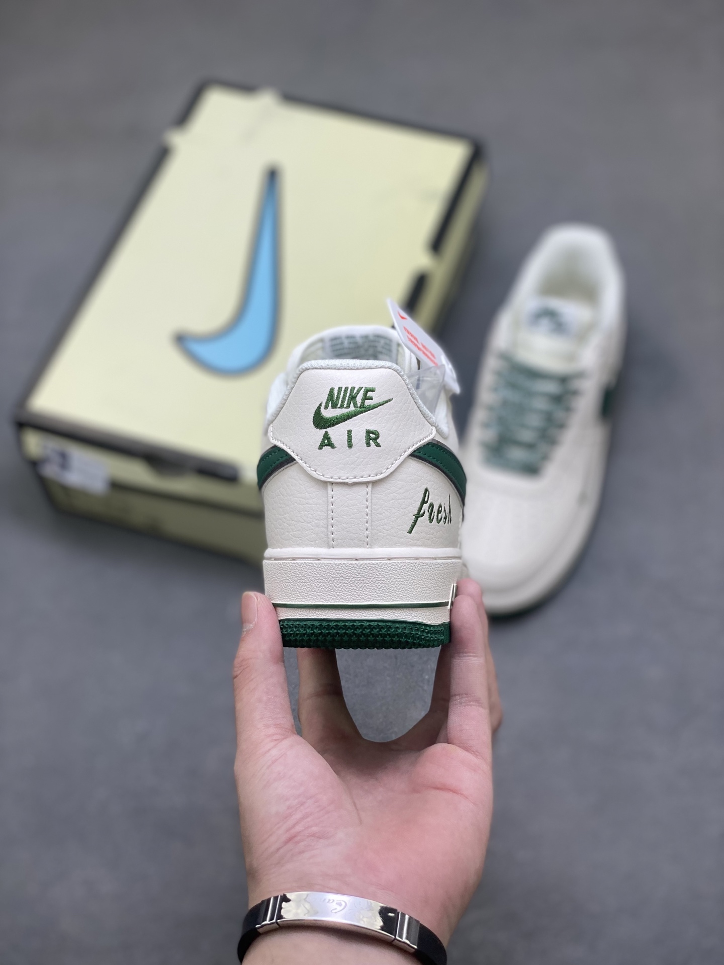 Nike Air Force 1 Low Fresh White and Green Casual Shoes Sneakers 5 i1759075466861 5349 0 3