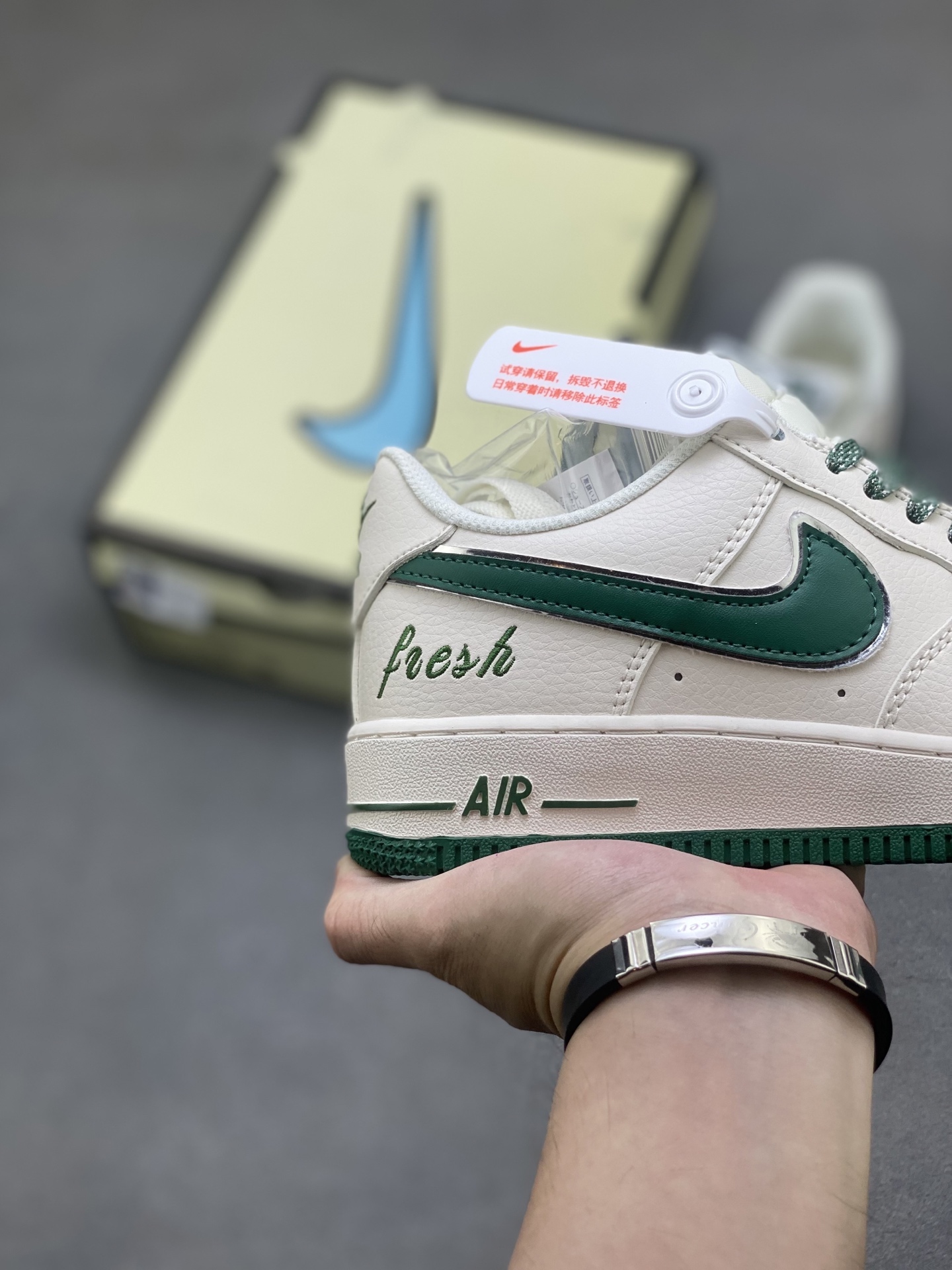 Nike Air Force 1 Low Fresh White and Green Casual Shoes Sneakers 6 i1759075468752 5410 0 4