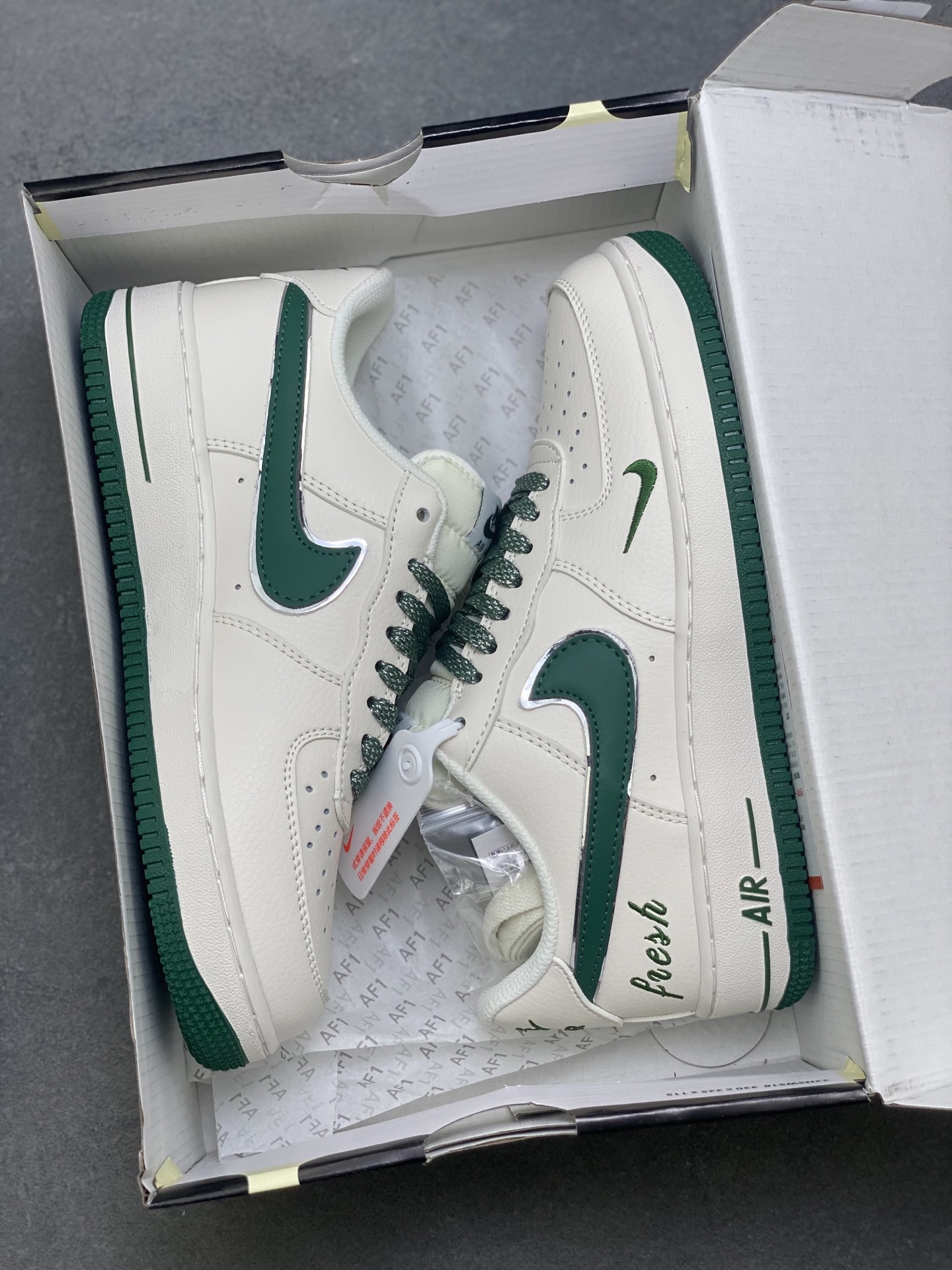 Nike Air Force 1 Low Fresh White and Green Casual Shoes Sneakers 10 i1759075468778 1754 0 8