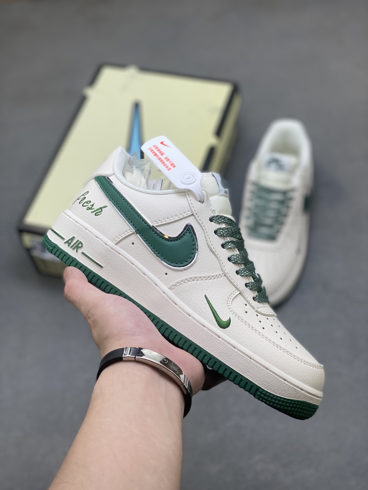 Nike Air Force 1 Low Fresh White and Green Casual Shoes Sneakers 2 i1759075468982 2008 0 0