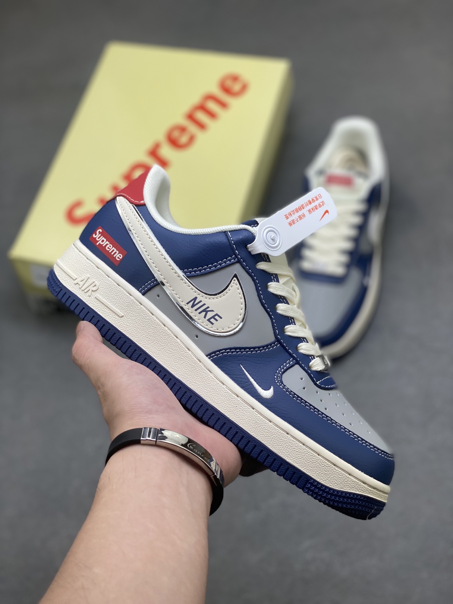 Nike Air Force 1 '07 Low Blue Grey Supreme Edition Sneakers 2 i1759161730133 923 0 0