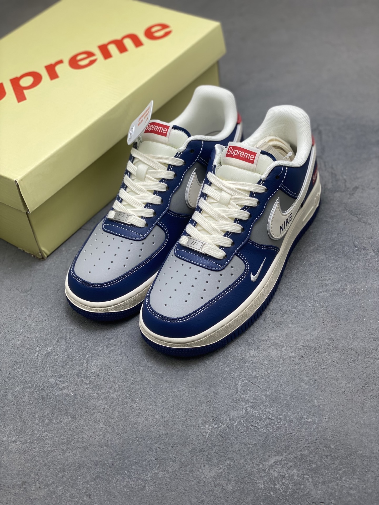 Nike Air Force 1 '07 Low Blue Grey Supreme Edition Sneakers 9 i1759161730164 3496 0 7
