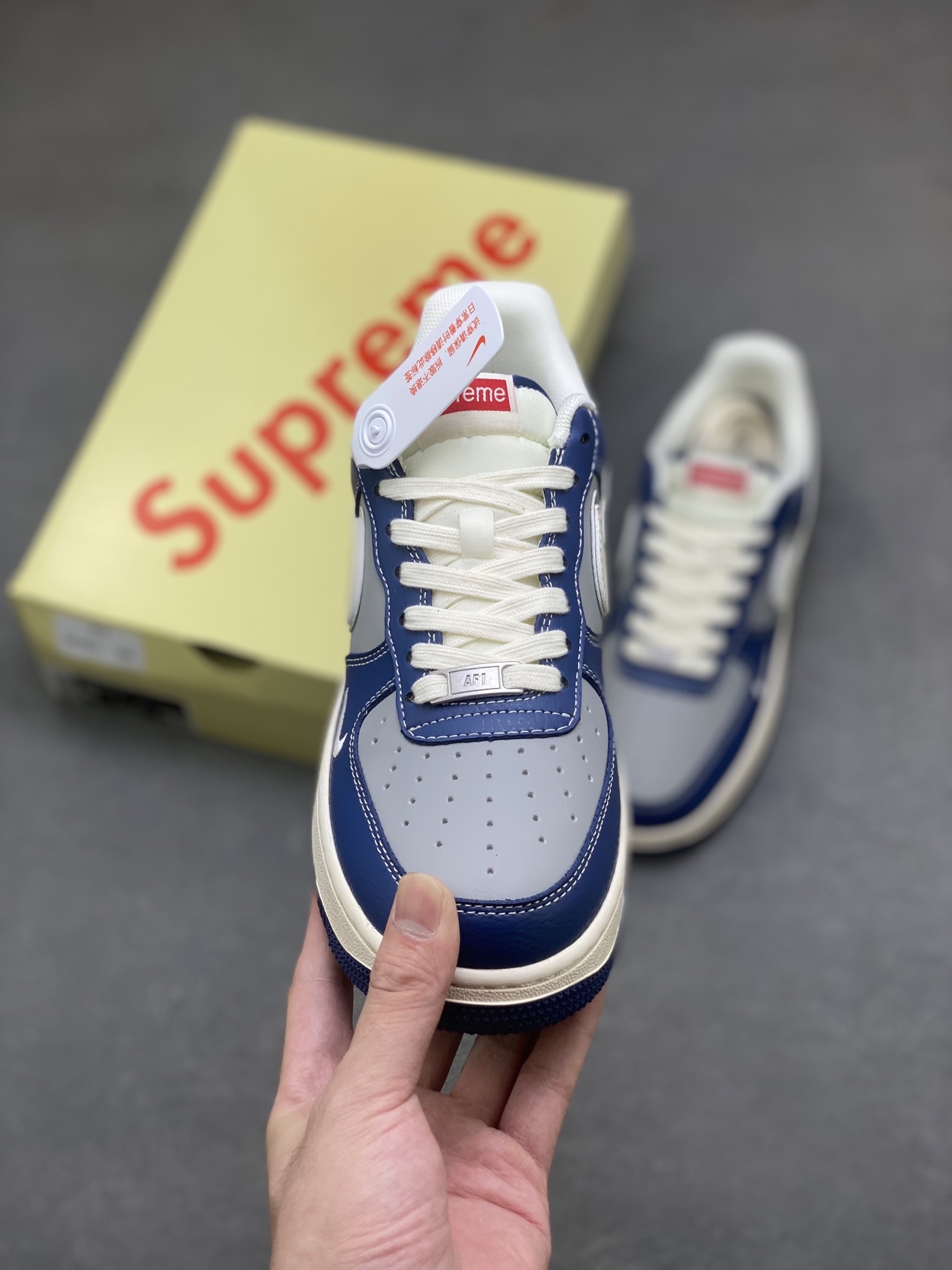 Nike Air Force 1 '07 Low Blue Grey Supreme Edition Sneakers 3 i1759161730168 4461 0 1