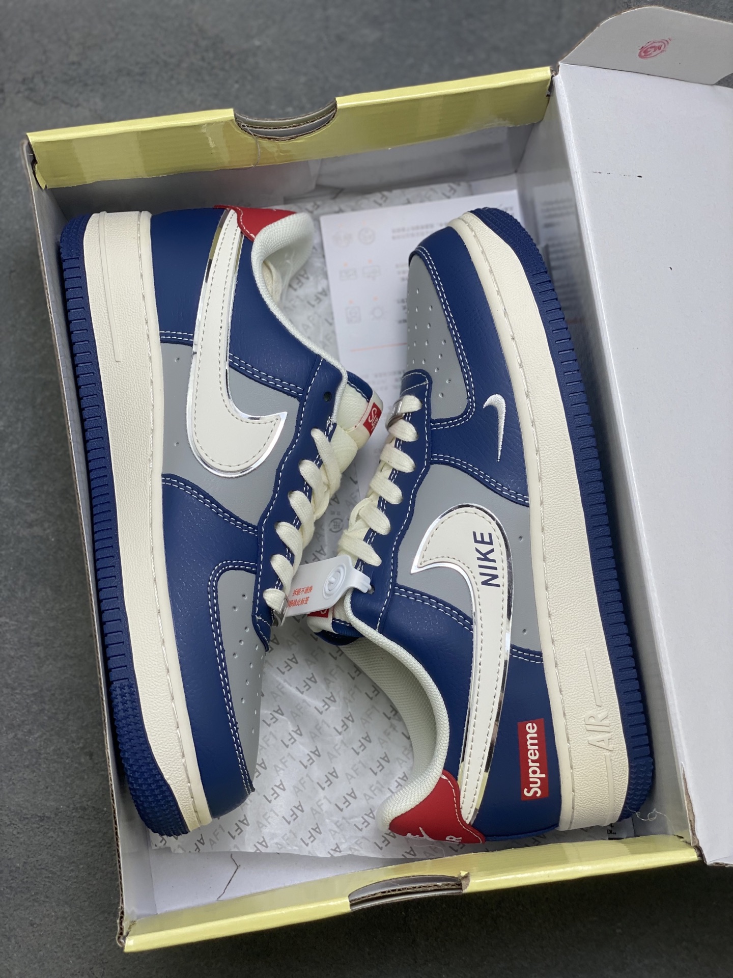 Nike Air Force 1 '07 Low Blue Grey Supreme Edition Sneakers 10 i1759161746379 5046 0 8