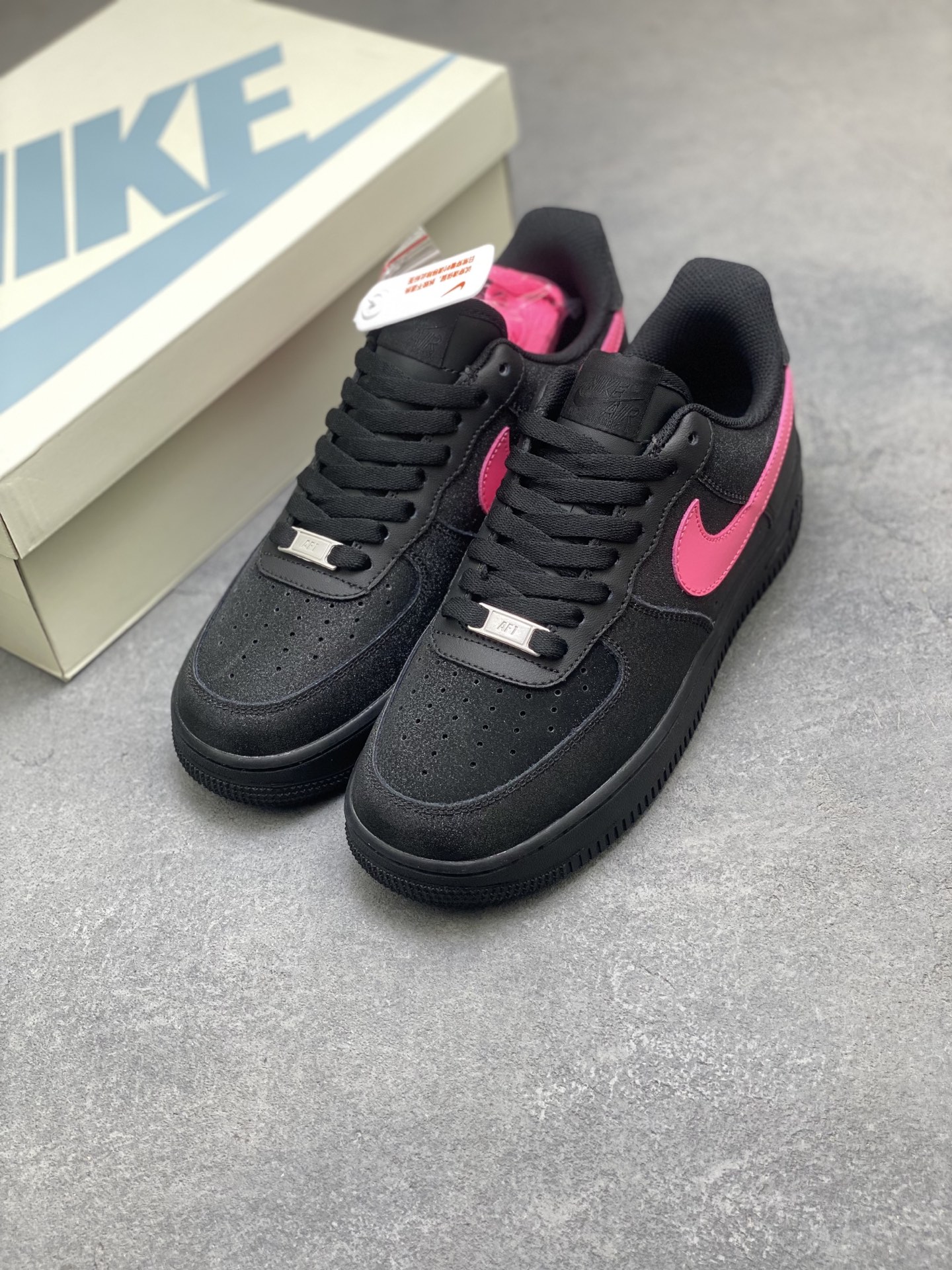 Nike Air Force 1 Black/Pink Accent Sneakers - Style CW2288-015 9 i1759162143537 1103 0 7