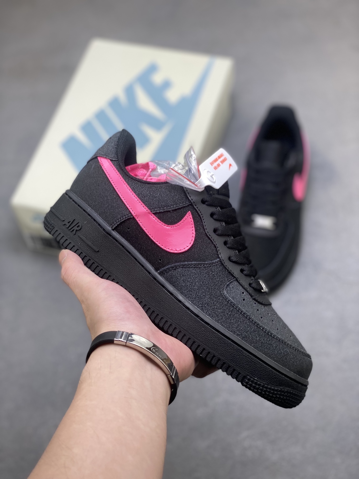 Nike Air Force 1 Black/Pink Accent Sneakers - Style CW2288-015 2 i1759162144150 4186 0 0