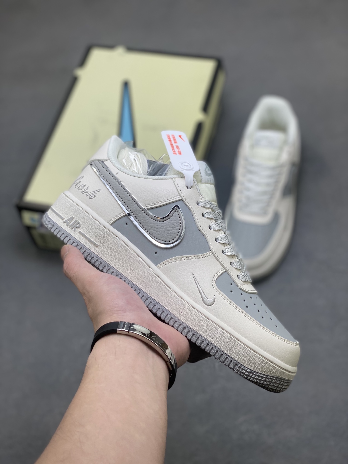 Nike Air Force 1 Low Grey and White Casual Shoes - Style & Comfort 2 i1759162210195 3264 0 0