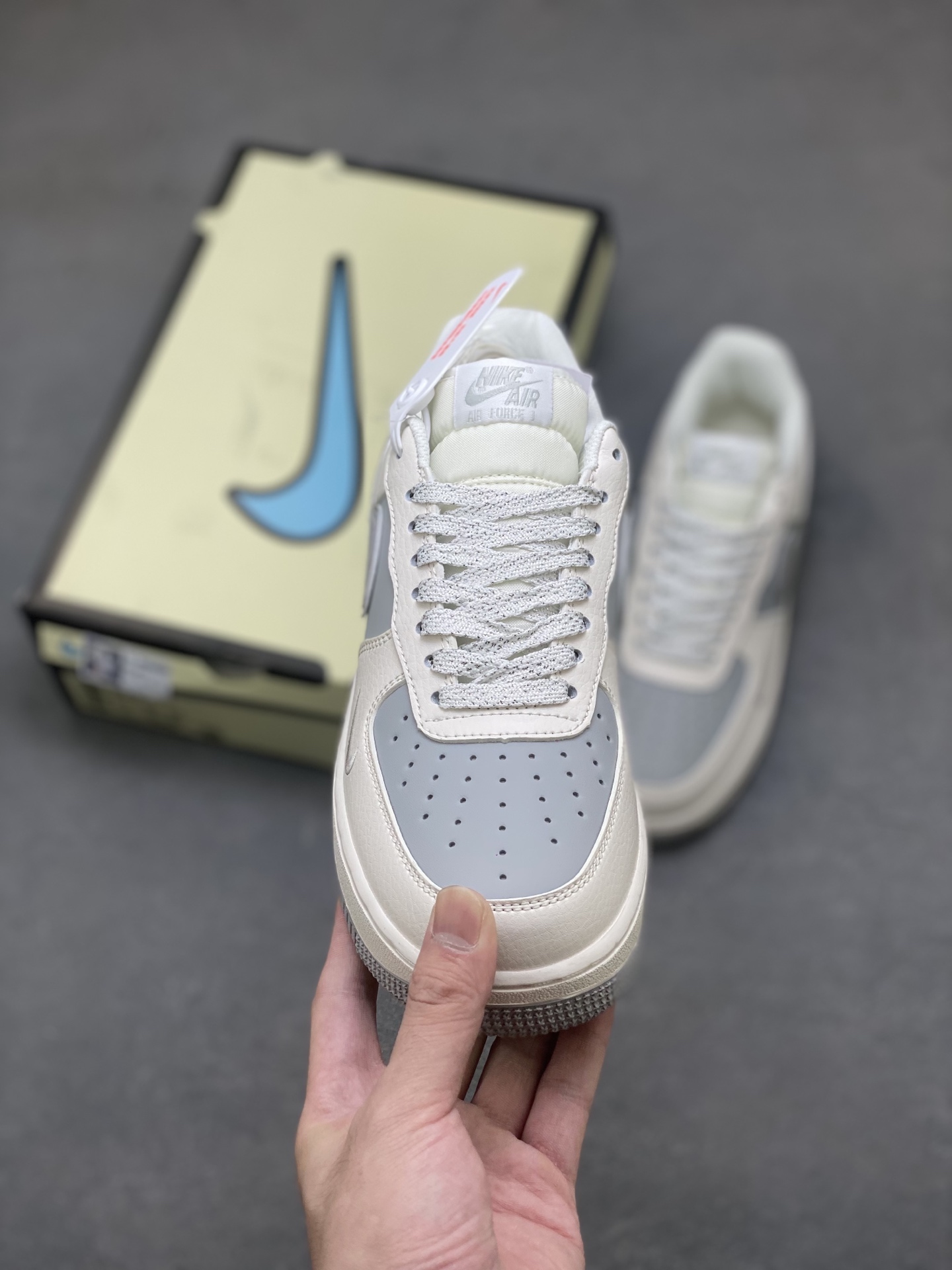 Nike Air Force 1 Low Grey and White Casual Shoes - Style & Comfort 3 i1759162222114 8203 0 1