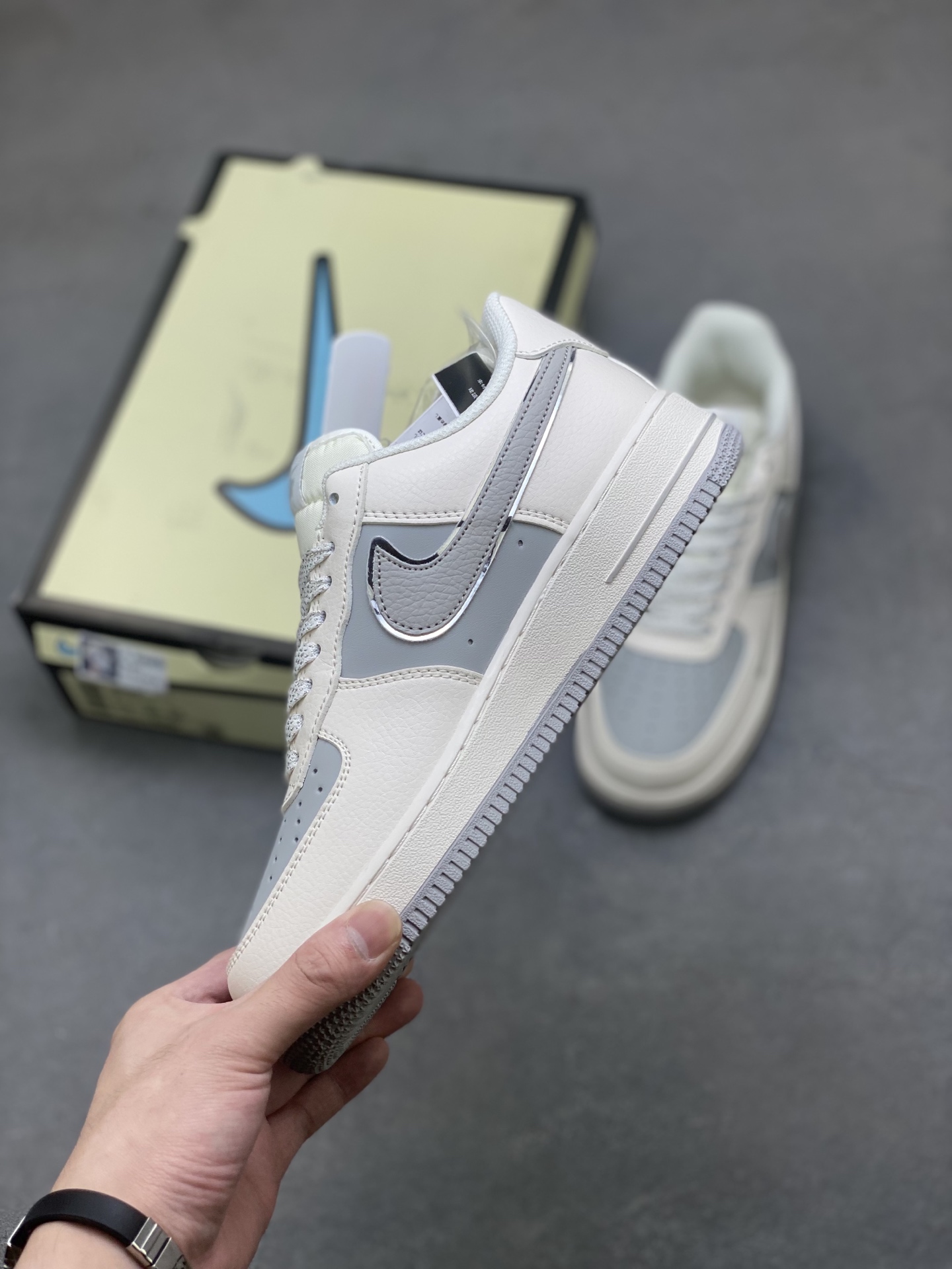Nike Air Force 1 Low Grey and White Casual Shoes - Style & Comfort 4 i1759162228639 8460 0 2