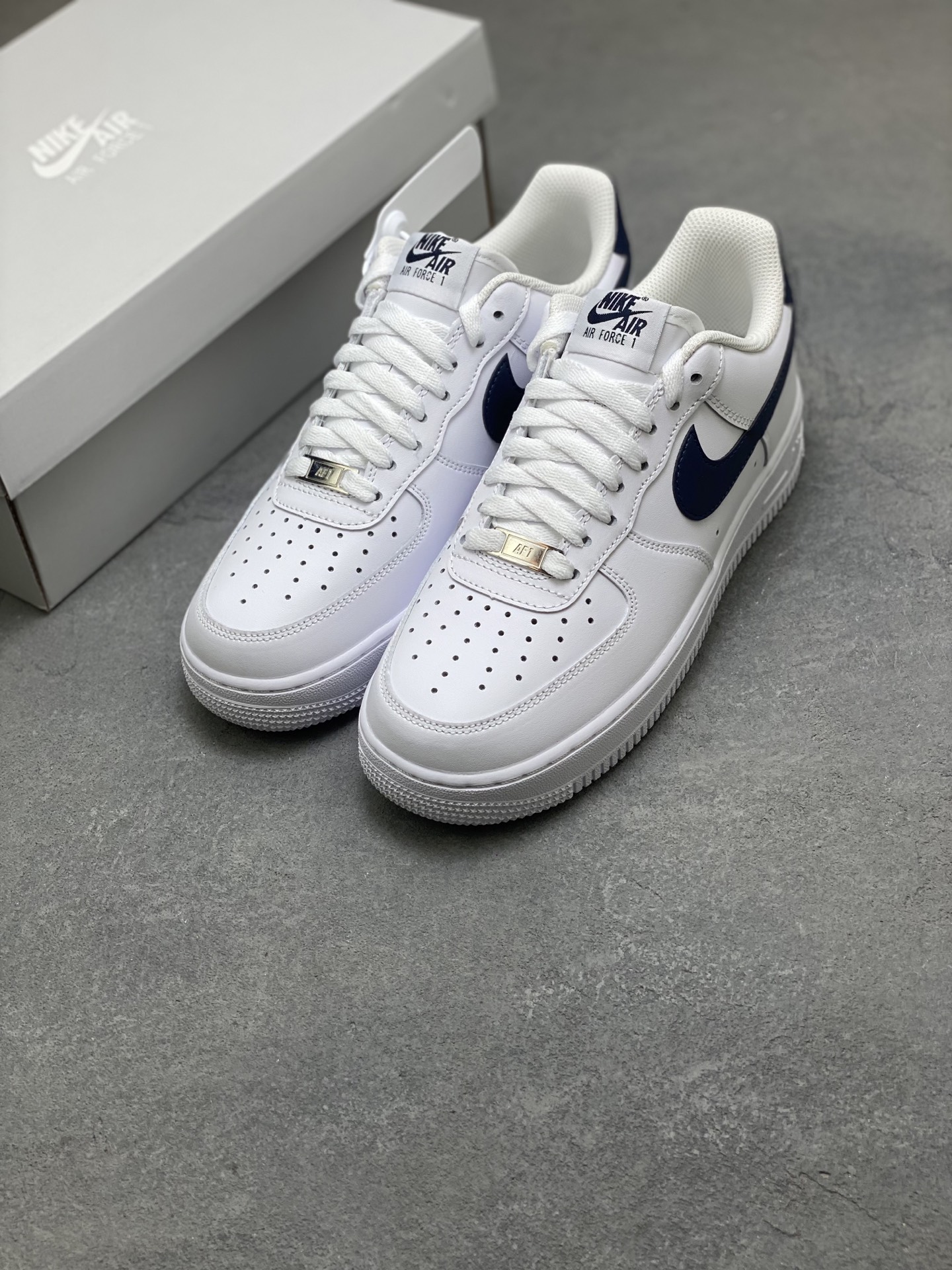 Nike Air Force 1 '07 Low White Midnight Navy Men's Sneakers FJ4146-119 8 i1759857978621 6777 0 7