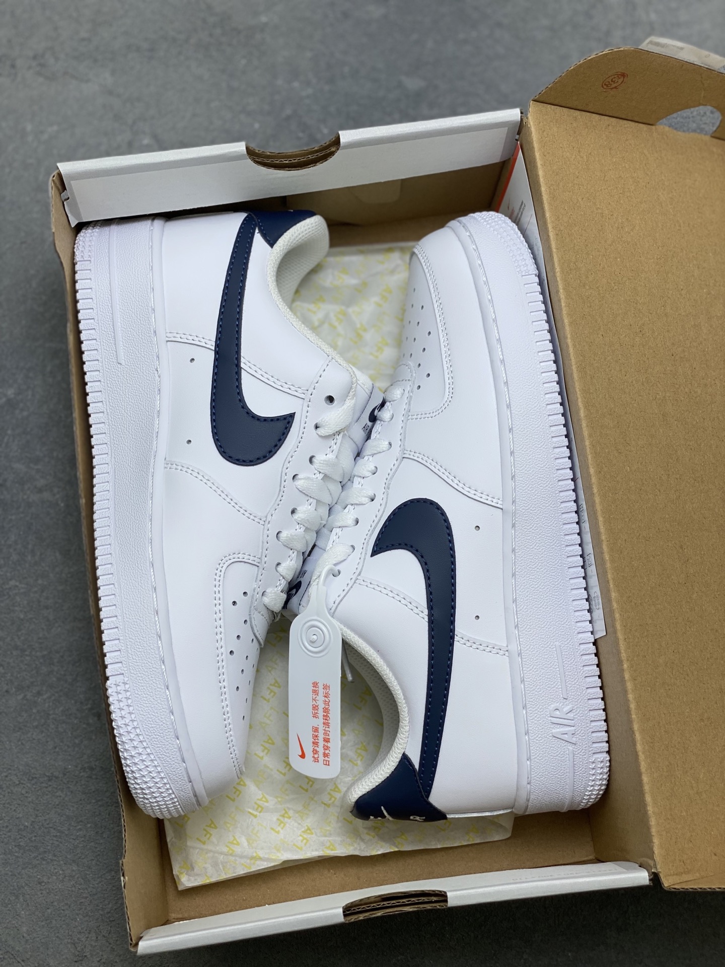 Nike Air Force 1 '07 Low White Midnight Navy Men's Sneakers FJ4146-119 9 i1759857978621 6801 0 8